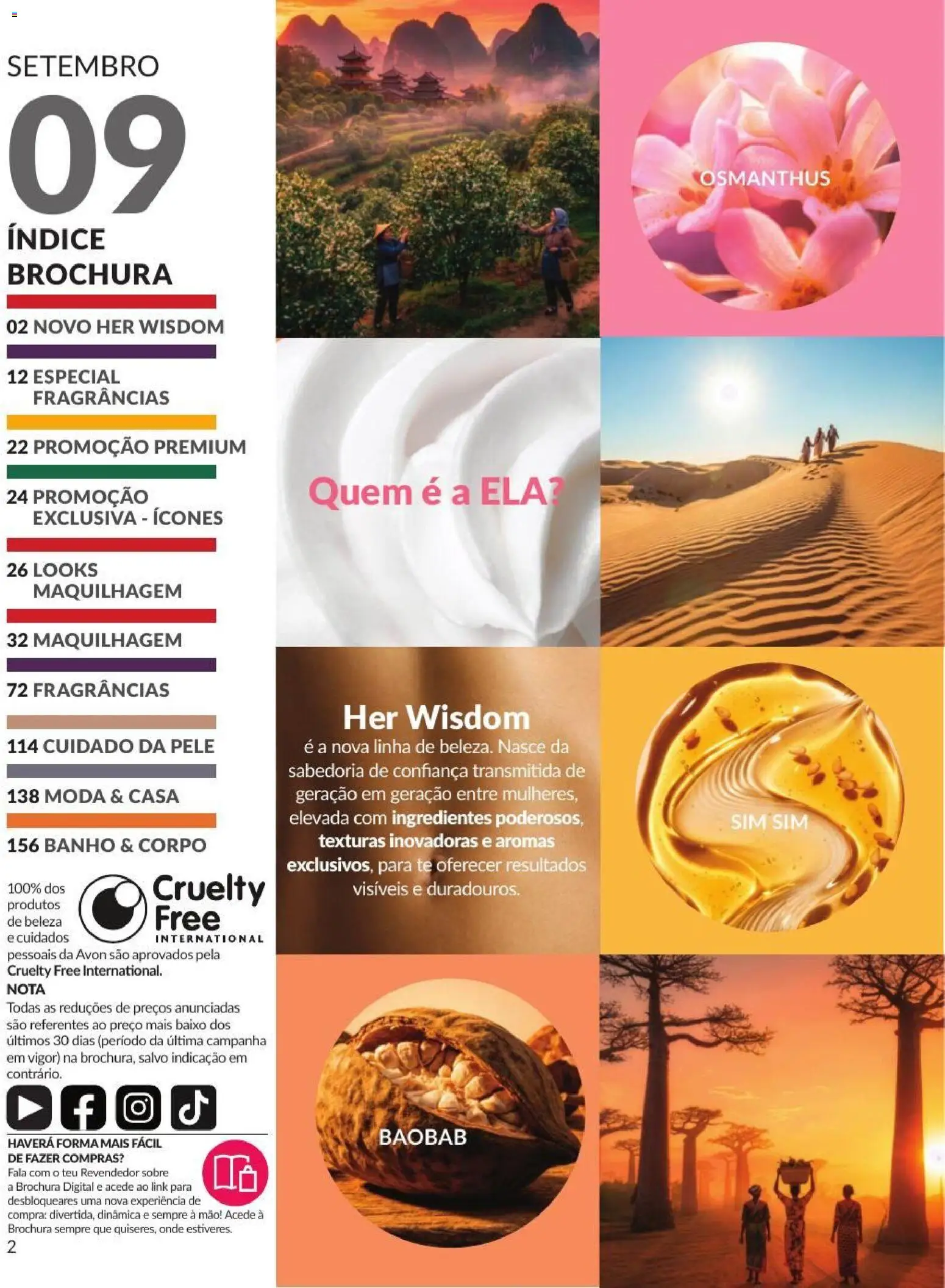 Catálogo Avon Campanha 9 │ válido de 01/09/2026 | Página: 2 | Produtos: Ingredientes, Maquilhagem, Banho