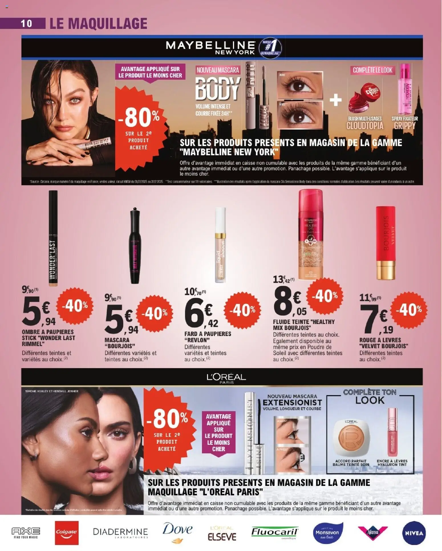 {H1} | Page: 10 | Produits: Blush, Mascara, Spray fixateur, Fard à paupières