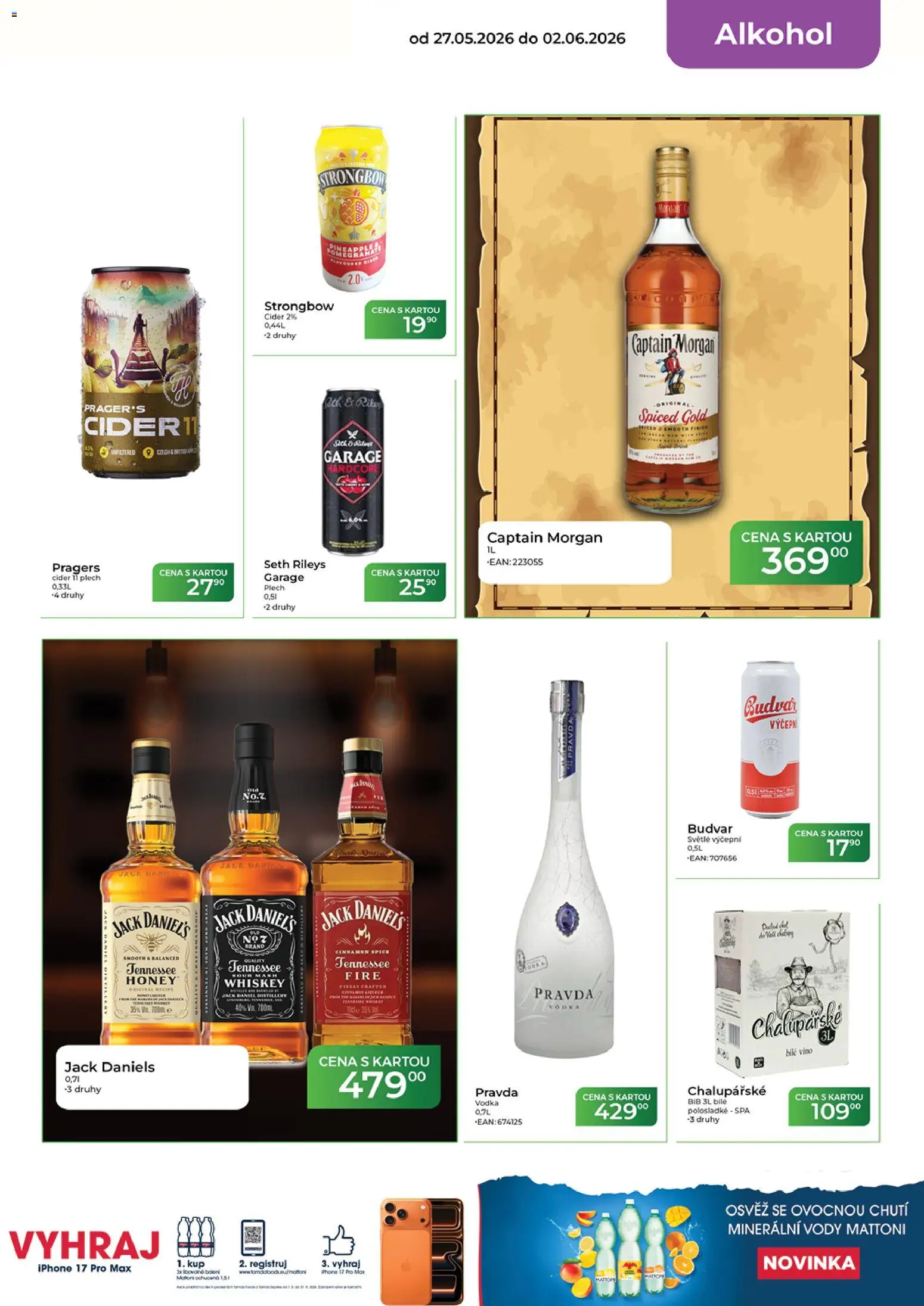 Tamda Foods leták od 27.05.2026 | Strana: 17 | Produkty: Whiskey, Vodka, Plech, Captain Morgan