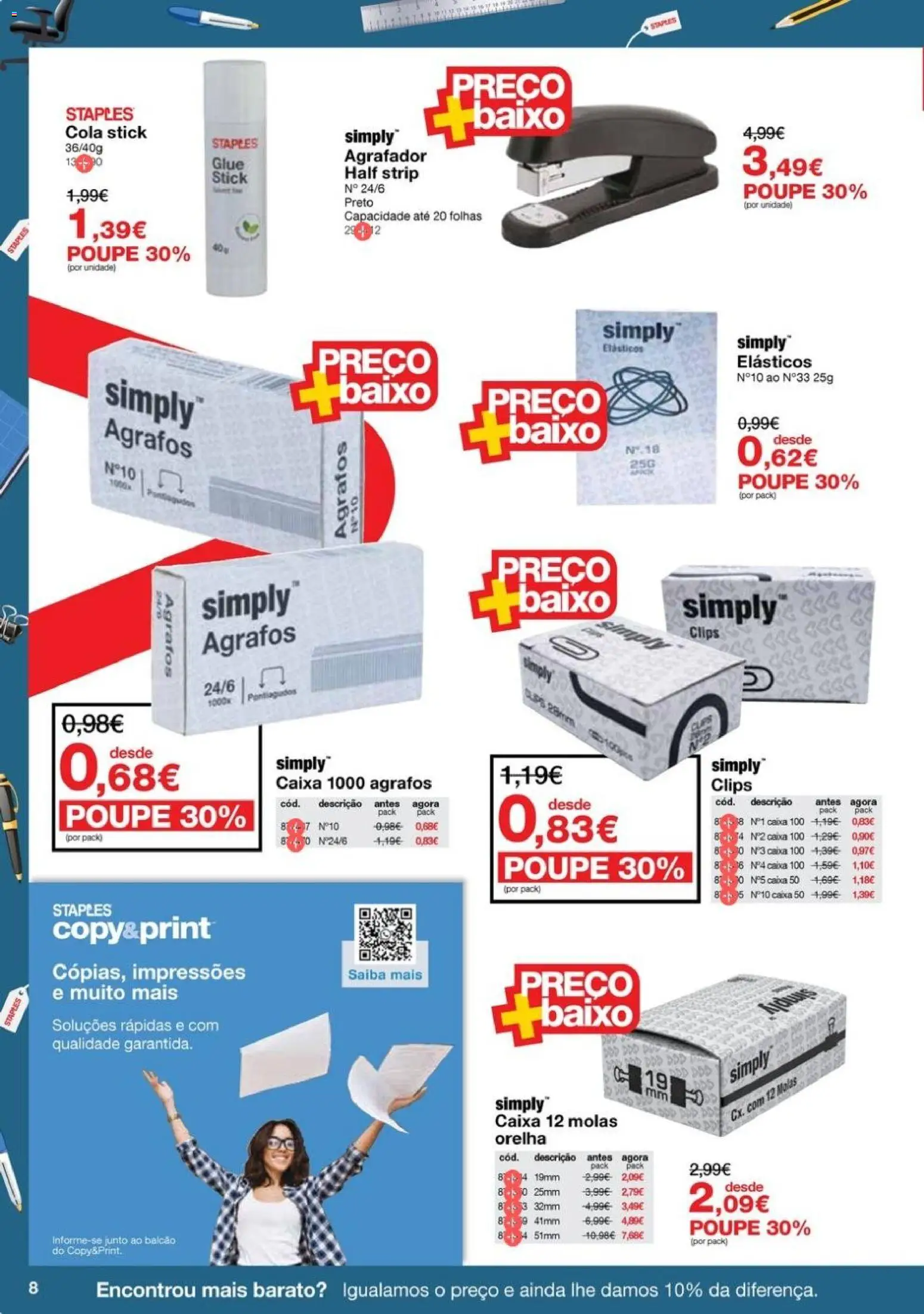 Staples folheto │ válido de 08/10/2026 | Página: 8 | Produtos: Agrafador, Caixa