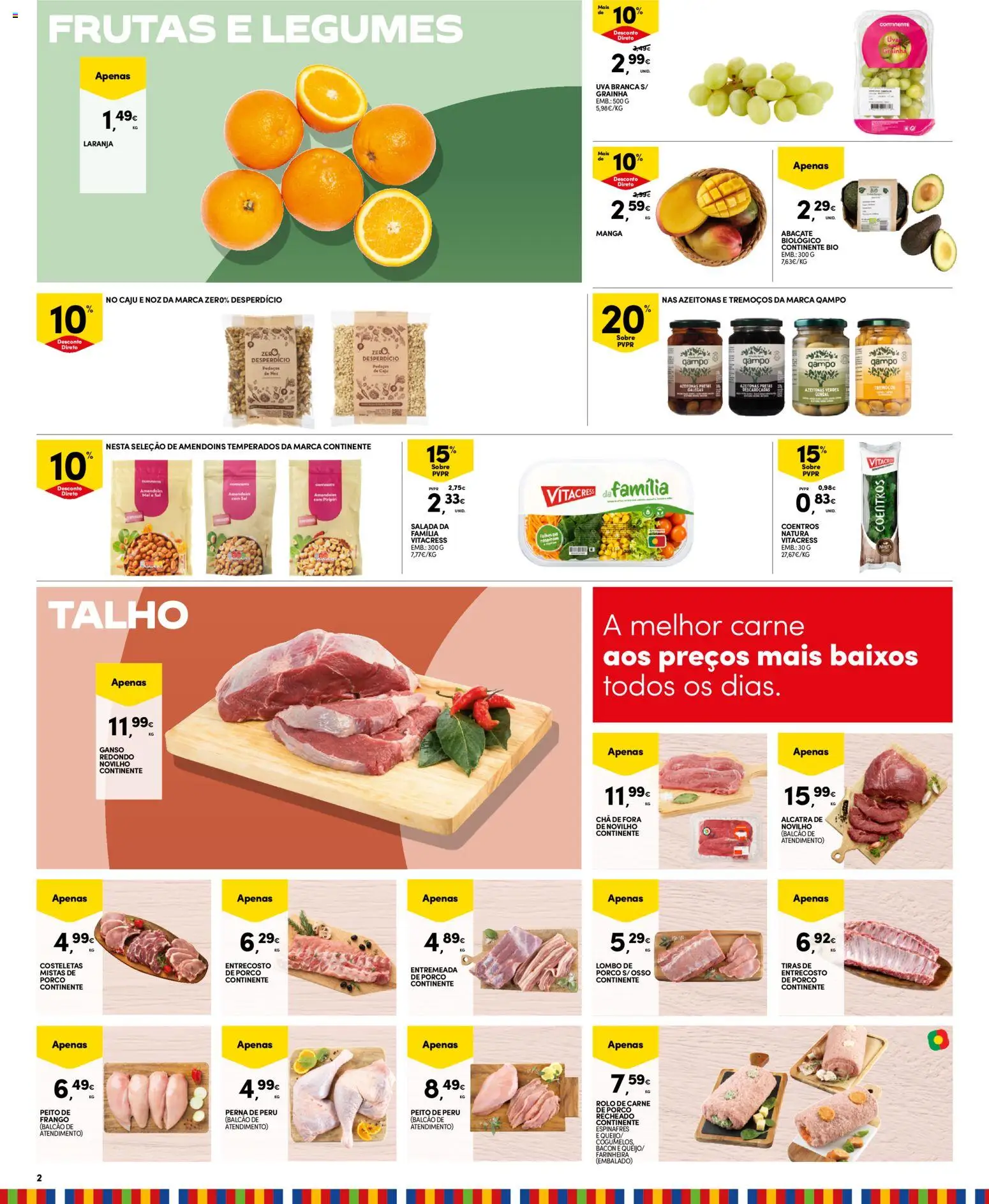 Continente Madeira │ válido de 05.05.2026 | Página: 2 | Produtos: Amendoins, Azeitonas, Bacon, Peru