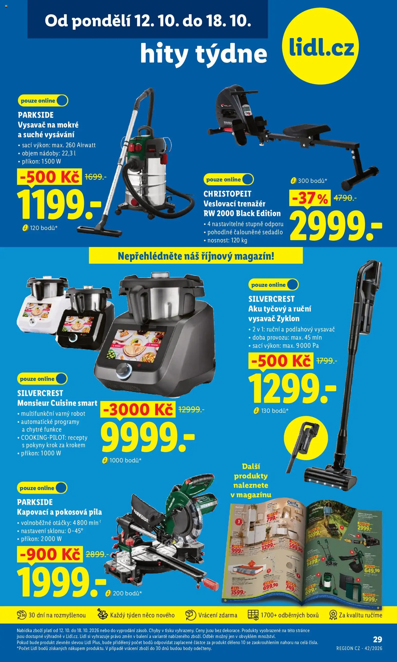 Lidl leták - Hity týdne od 12.10.2026 | Strana: 1 | Produkty: Parkside, Pokosová pila, Robot, Pila