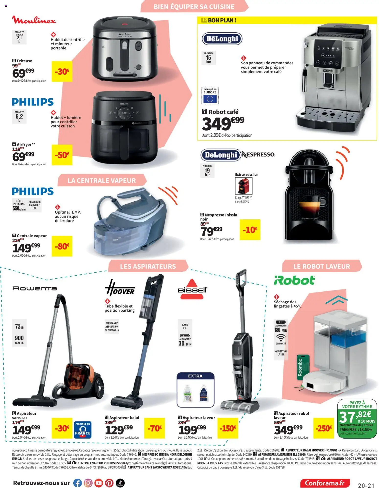{H1} | Page: 21 | Produits: Friteuse, Centrale vapeur, Café en grains, Balai