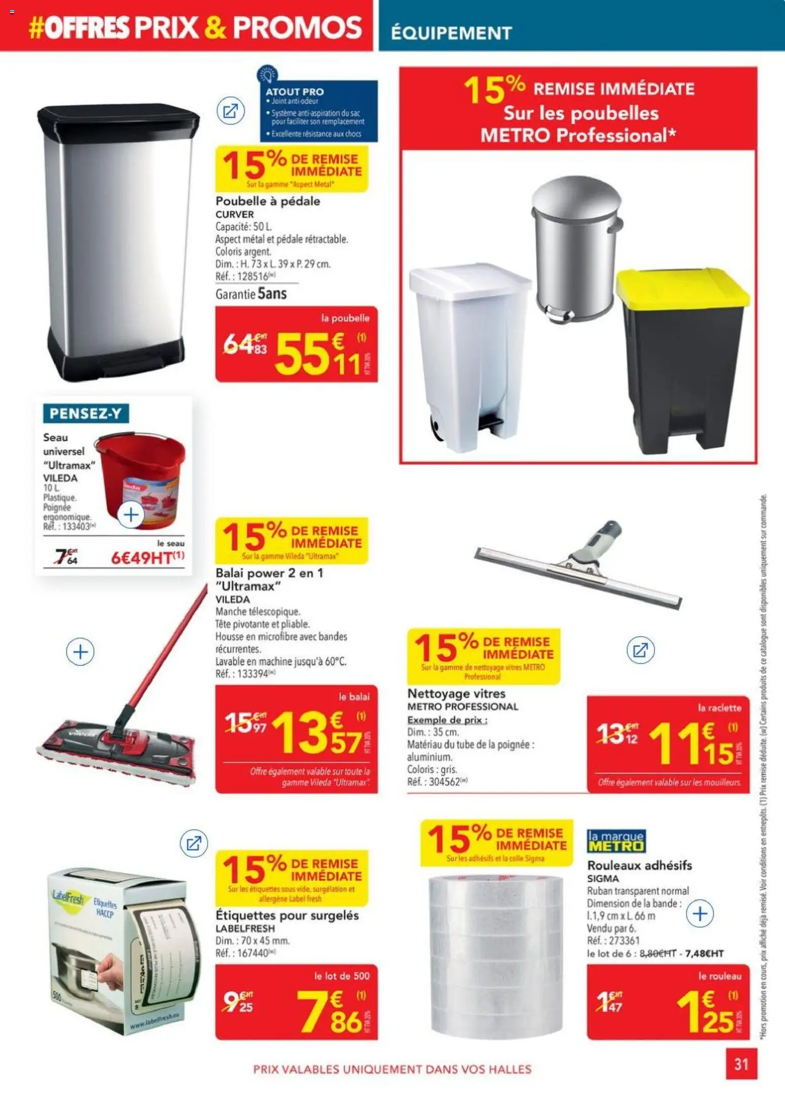 {H1} | Page: 31 | Produits: Rouleau, Raclette, Balai, Colle