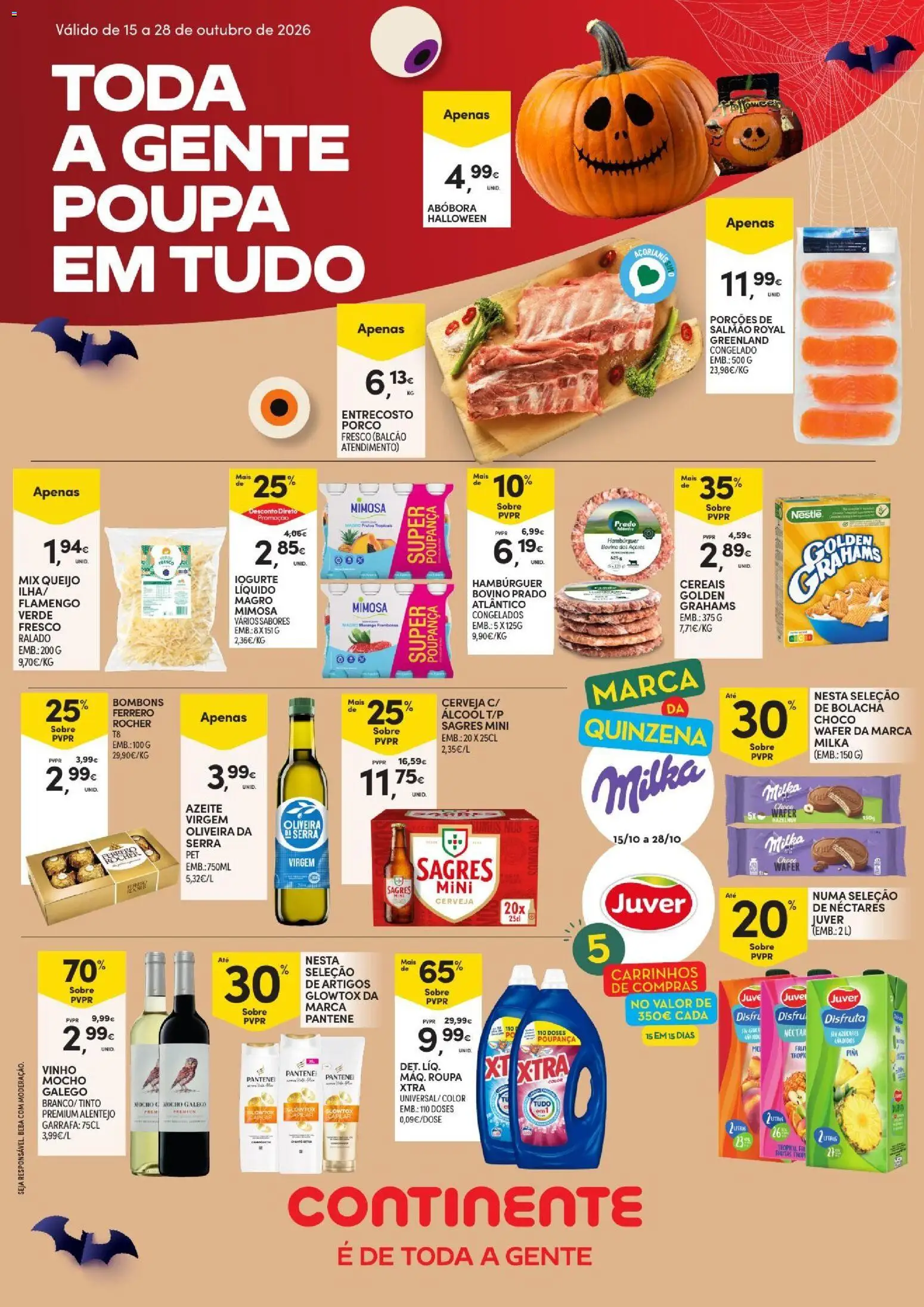 Continente folheto Açores │ válido de 15/10/2026 | Página: 1 | Produtos: Queijo, Iogurte, Vinho, Cereais