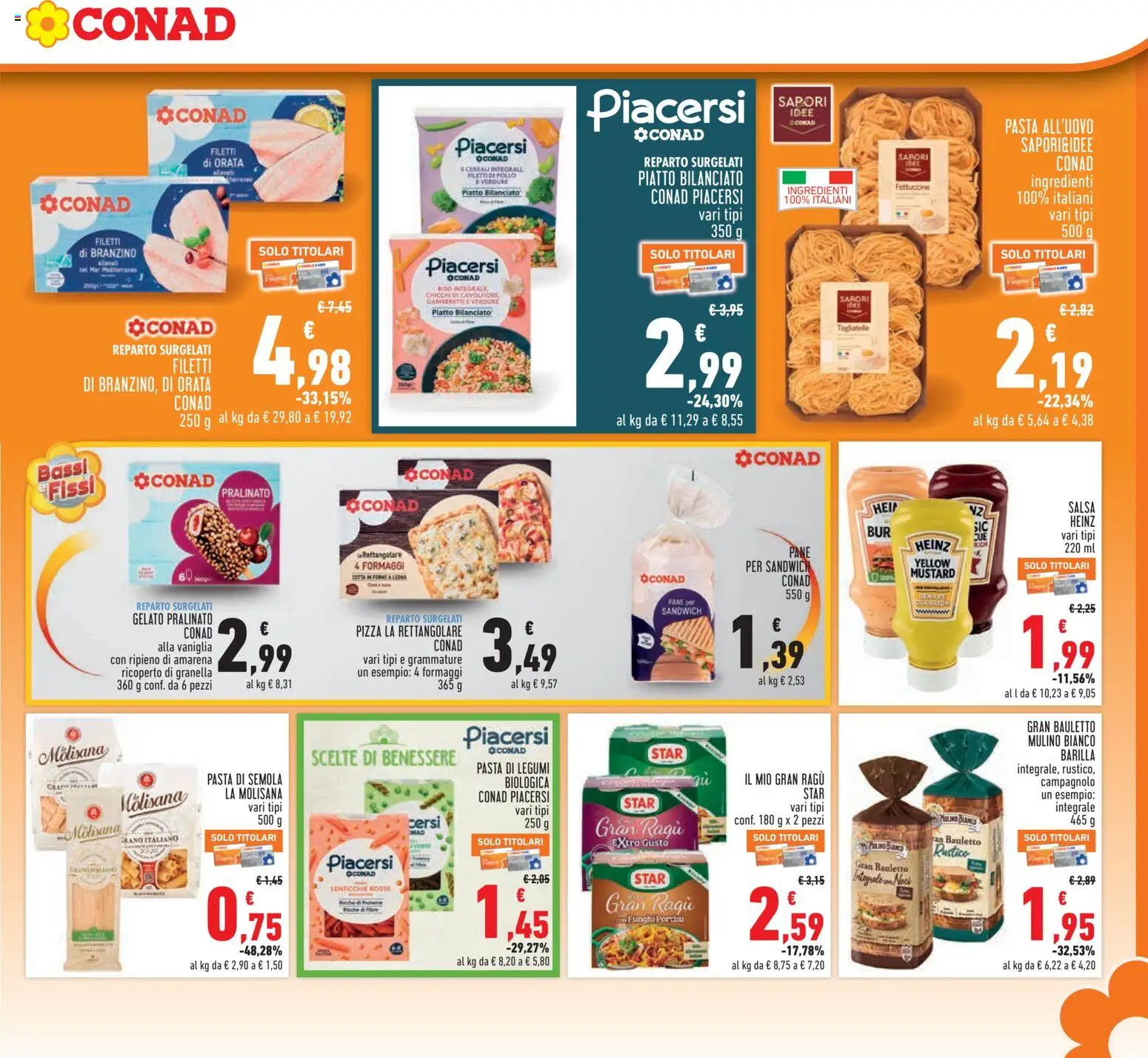 Volantino Conad del 24/09/2026 | Pagina: 13 | Prodotti: Legumi, Cereali, Branzino, Pasta