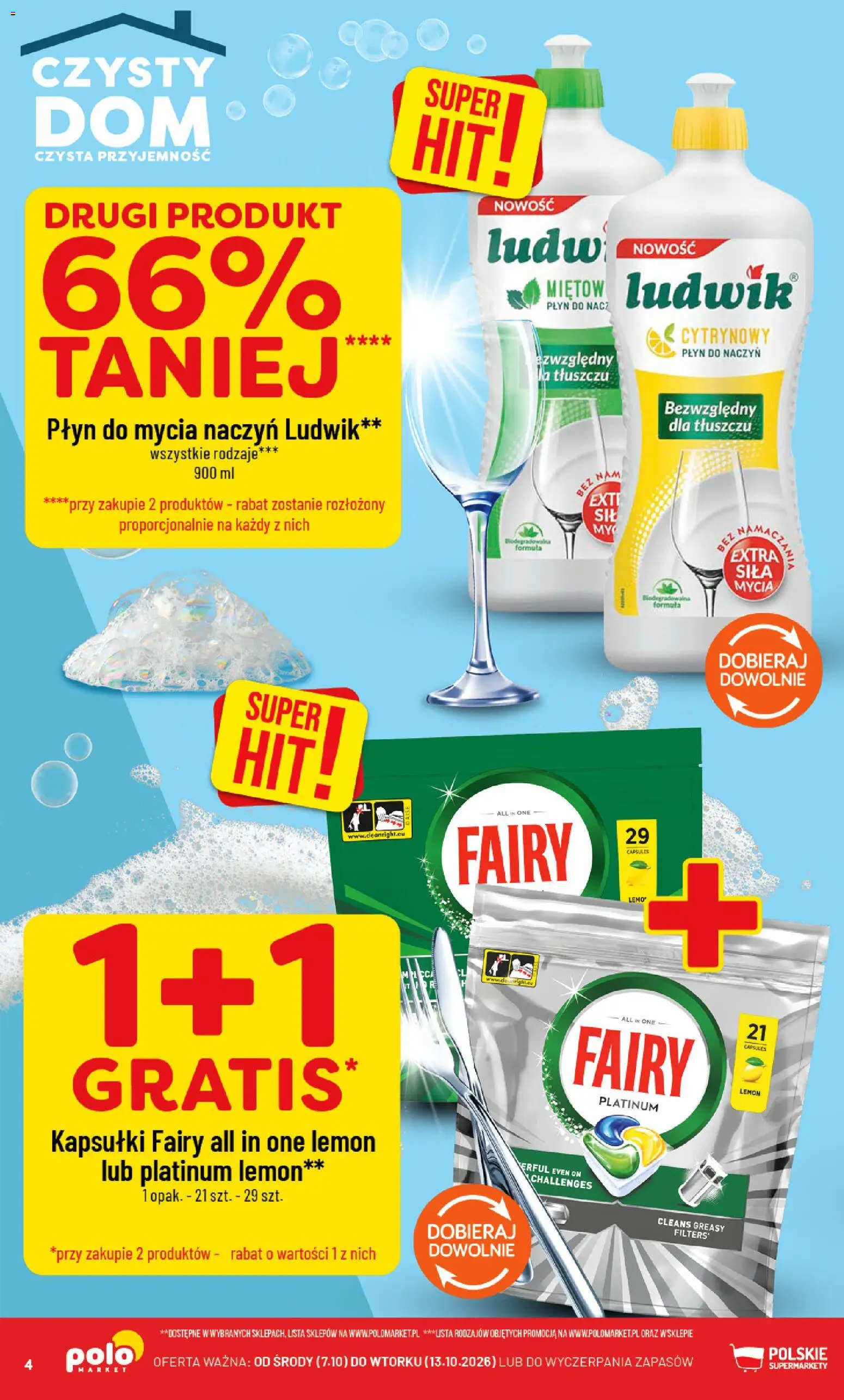 POLOmarket katalog - Czysty Dom od 07.10.2026 | Strona: 4 | Produkty: Kapsułki, Beza, Kapsułki fairy, Fairy