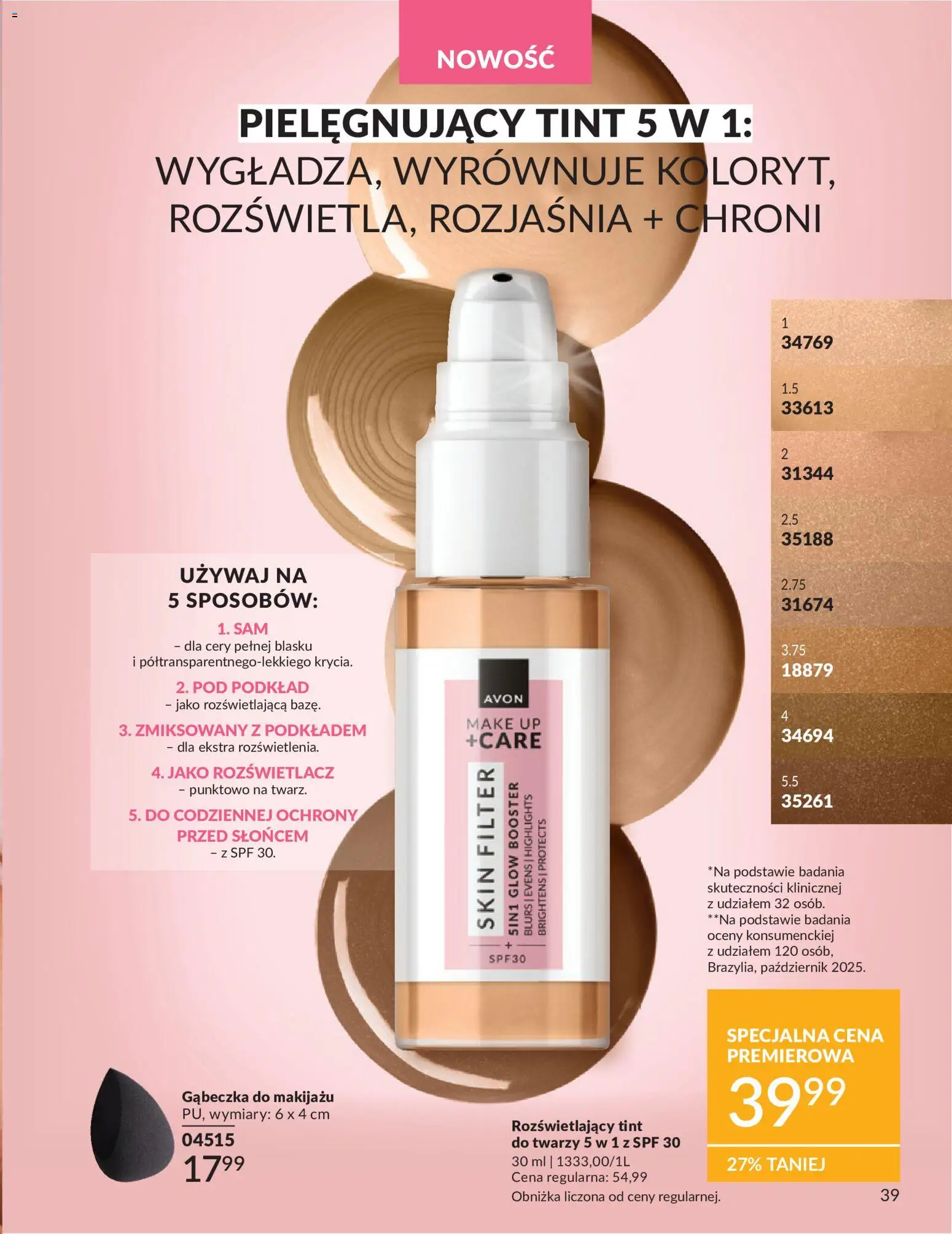 Avon Katalog 6 2026 od 01.06.2026 | Strona: 39 | Produkty: Rozświetlacz