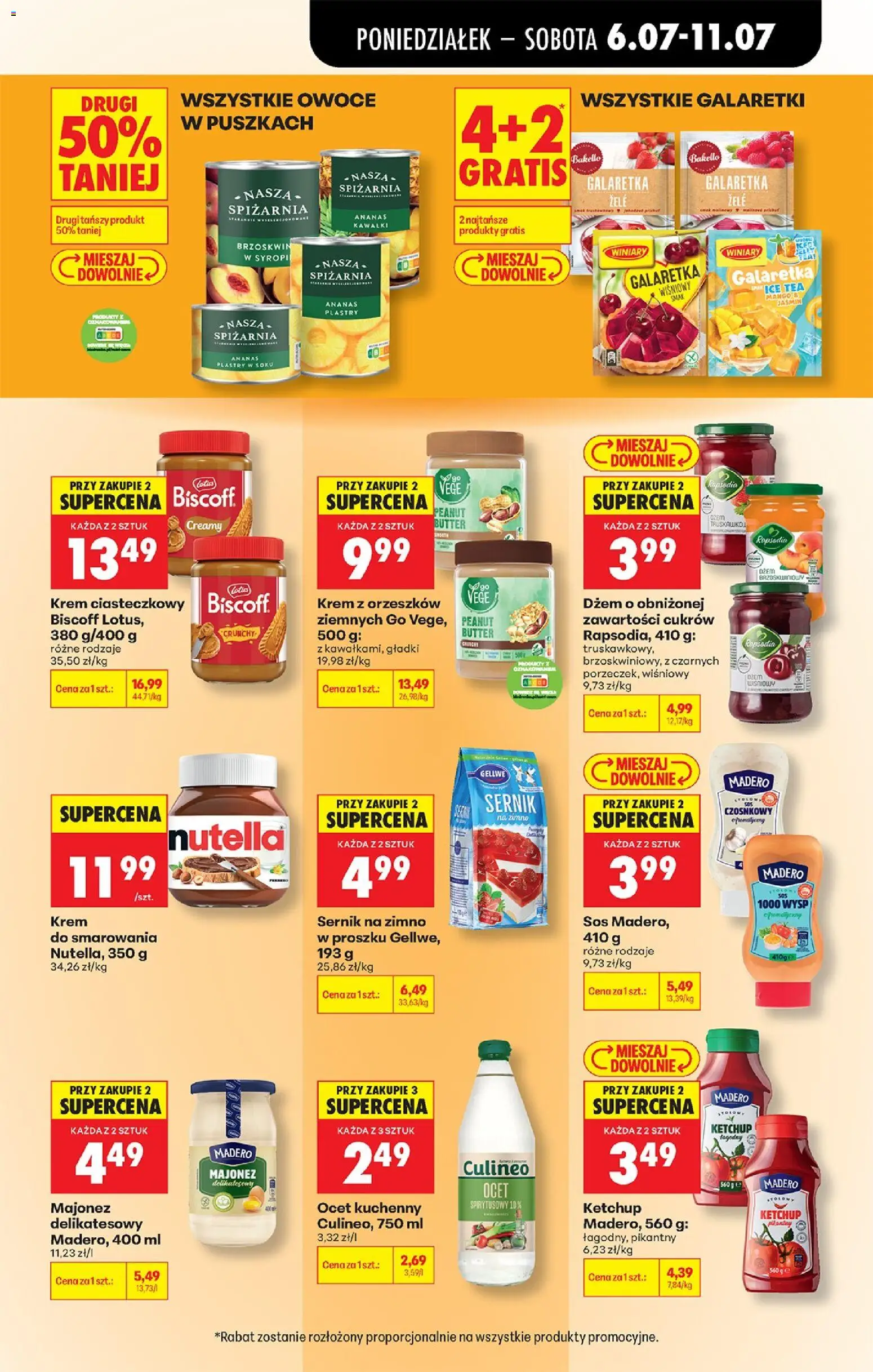 Biedronka Polsko leták od 06.07.2026 | Strana: 49 | Produkty: Džem, Ananas, Ice tea, Nutella