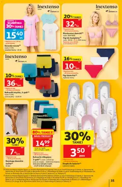 Pogląd oferty "Auchan gazetka - 30 Lat Hipermarket" - ważna od 11.06.2026 | Strona: 35 | Produkty: Koszula, Biustonosz, Bokserki, Rajstopy