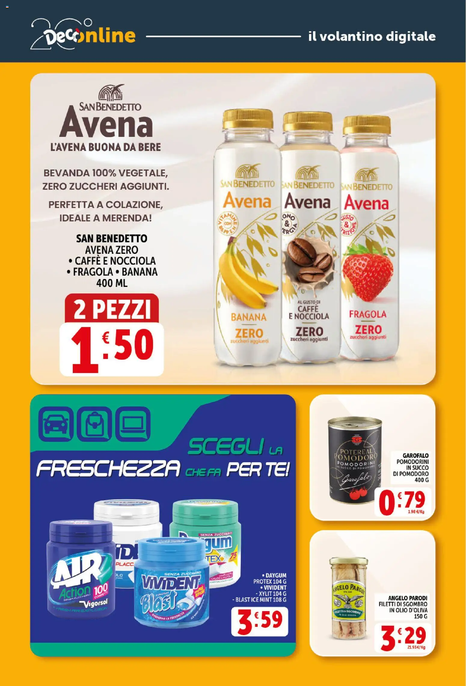 Volantino Decò del 21/08/2026 | Pagina: 25 | Prodotti: Succo, Zucchero, Pomodoro, Sgombro