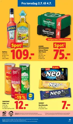 SNACKDAY Chips i rør, 175 g / stk., Pr. kg 68,57, Pris uden Lidl Plus 14,95 gyldig fra 28/06/2026 | Side: 39 | Produkter: Rammer, Creme, Chips, Chilli