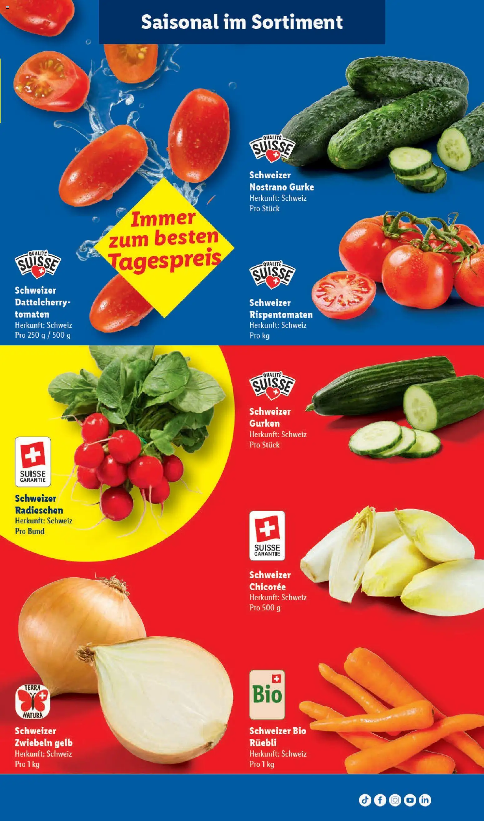 Lidl aktionen – gültig ab 18.06.2026 | Seite: 7 | Produkte: Tomaten, Gurken, Zwiebeln