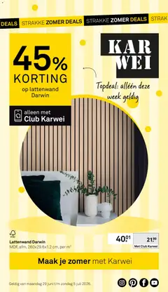 KARWEI folder - Voorbeeld van een folder van KARWEI, geldig van 29-06-2026