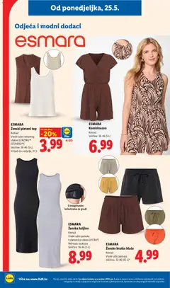 ESMARA Ženske kratke hlače, Komad Visoki udio pamuka Veličine: 32-46 (XS-L)* - Pregled kataloga iz trgovine Lidl, vrijedi od 25.05.2026 | Stranica: 28