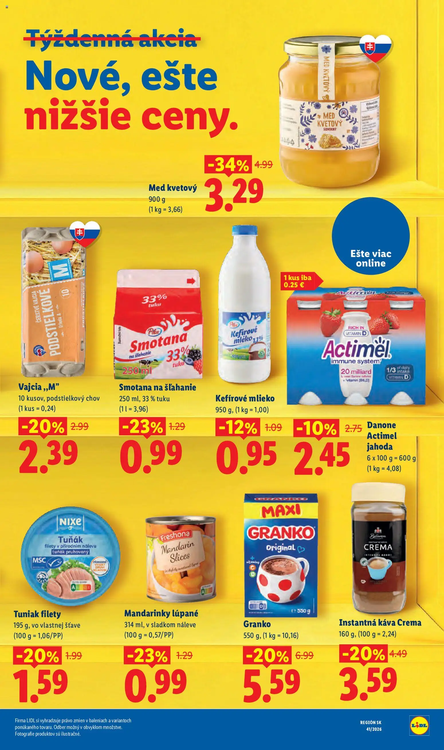 Nové Lidl akcie – leták je platný od 05.10.2026 | Strana: 5 | Produkty: Káva, Smotana, Instantná káva, Kefírové mlieko
