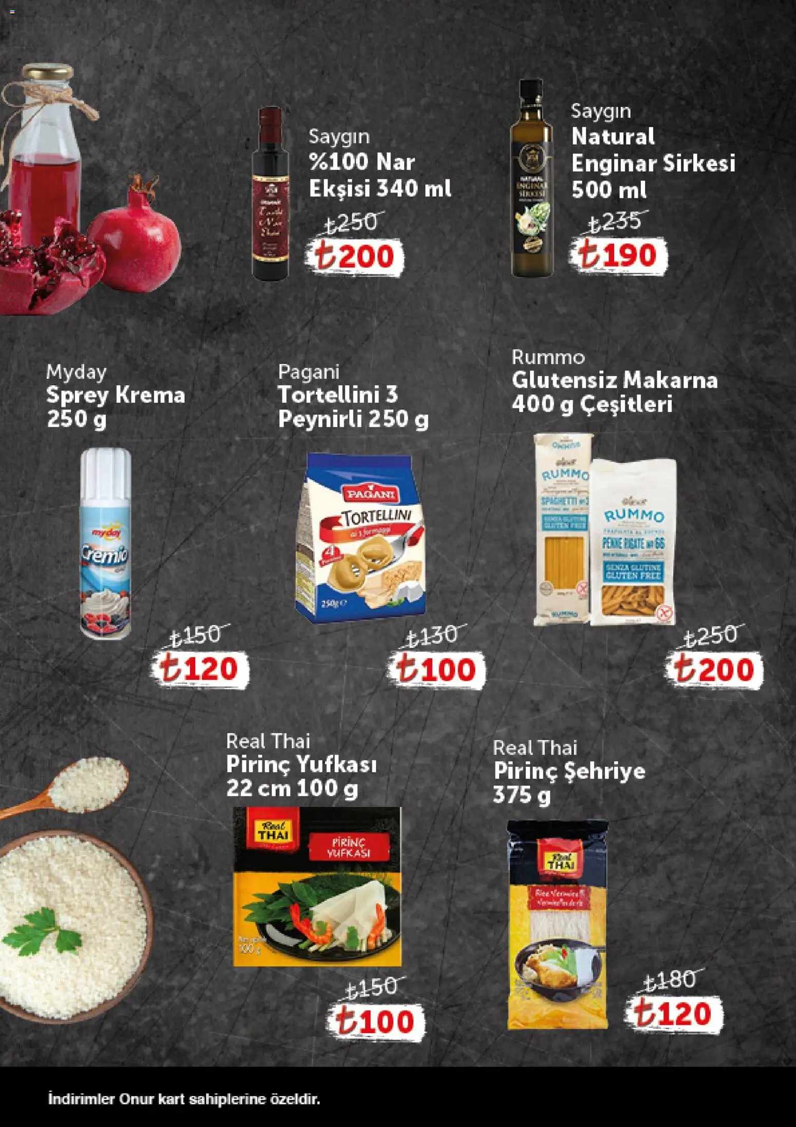 Onur Market - Katalog Gurme - 16.04.2026 tarihinden itibaren geçerlidir | Sayfa: 8 | Ürünler: Enginar, Makarna, Krema, Nar