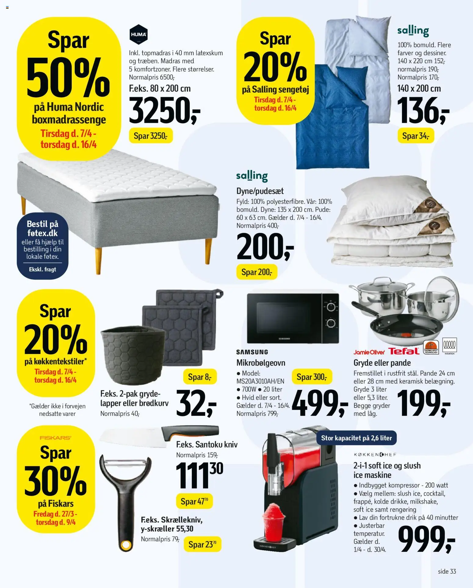 Føtex tilbudsavis – gyldig fra 07/04/2026 | Side: 48 | Produkter: Madras, Pude, Mikrobølgeovn