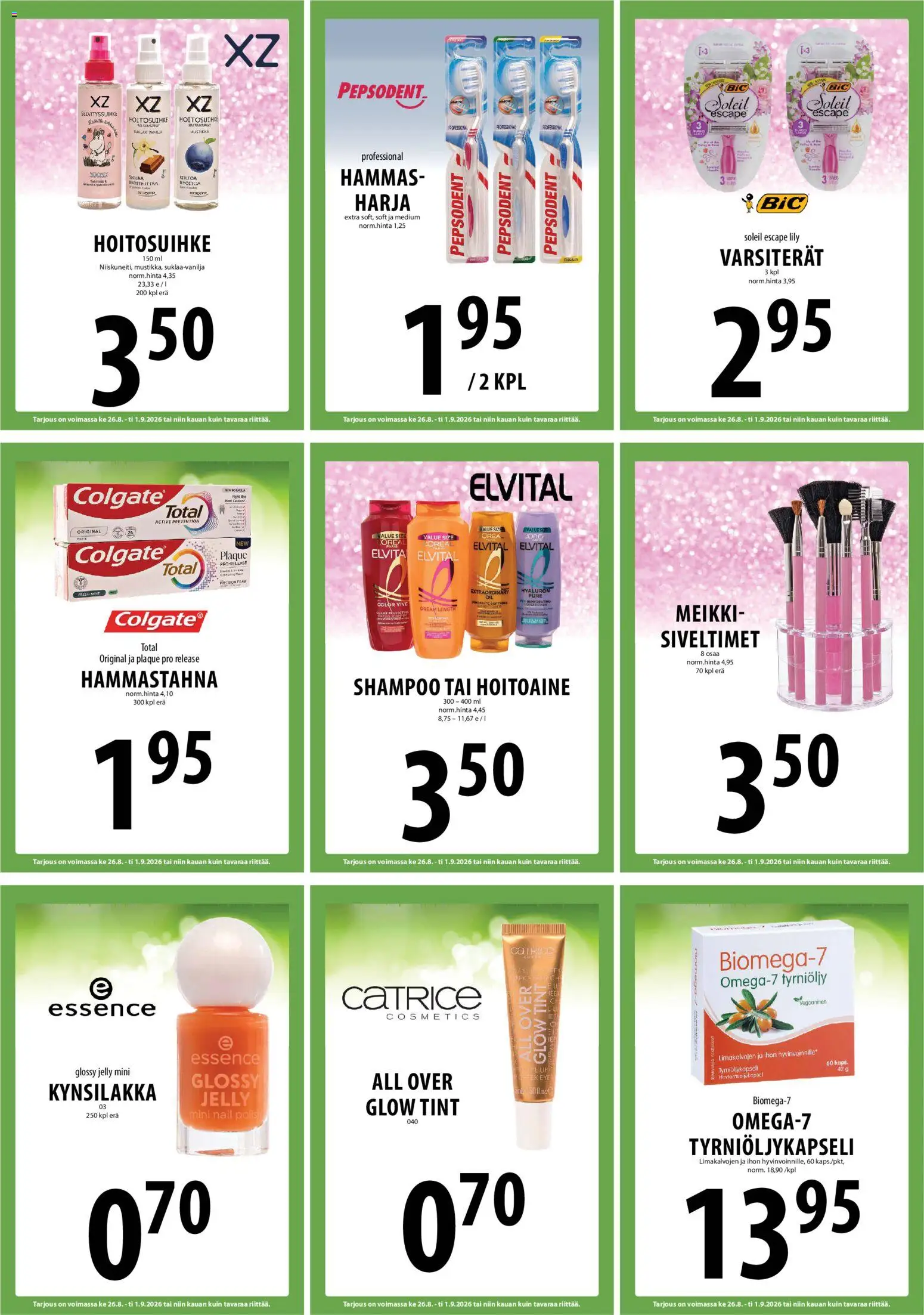 Tuuri tarjoukset – voimassa 26/08/2026 alkaen | Sivu: 18 | Tuotteet: Meikki, Kynsilakka, Hoitoaine, Suklaa
