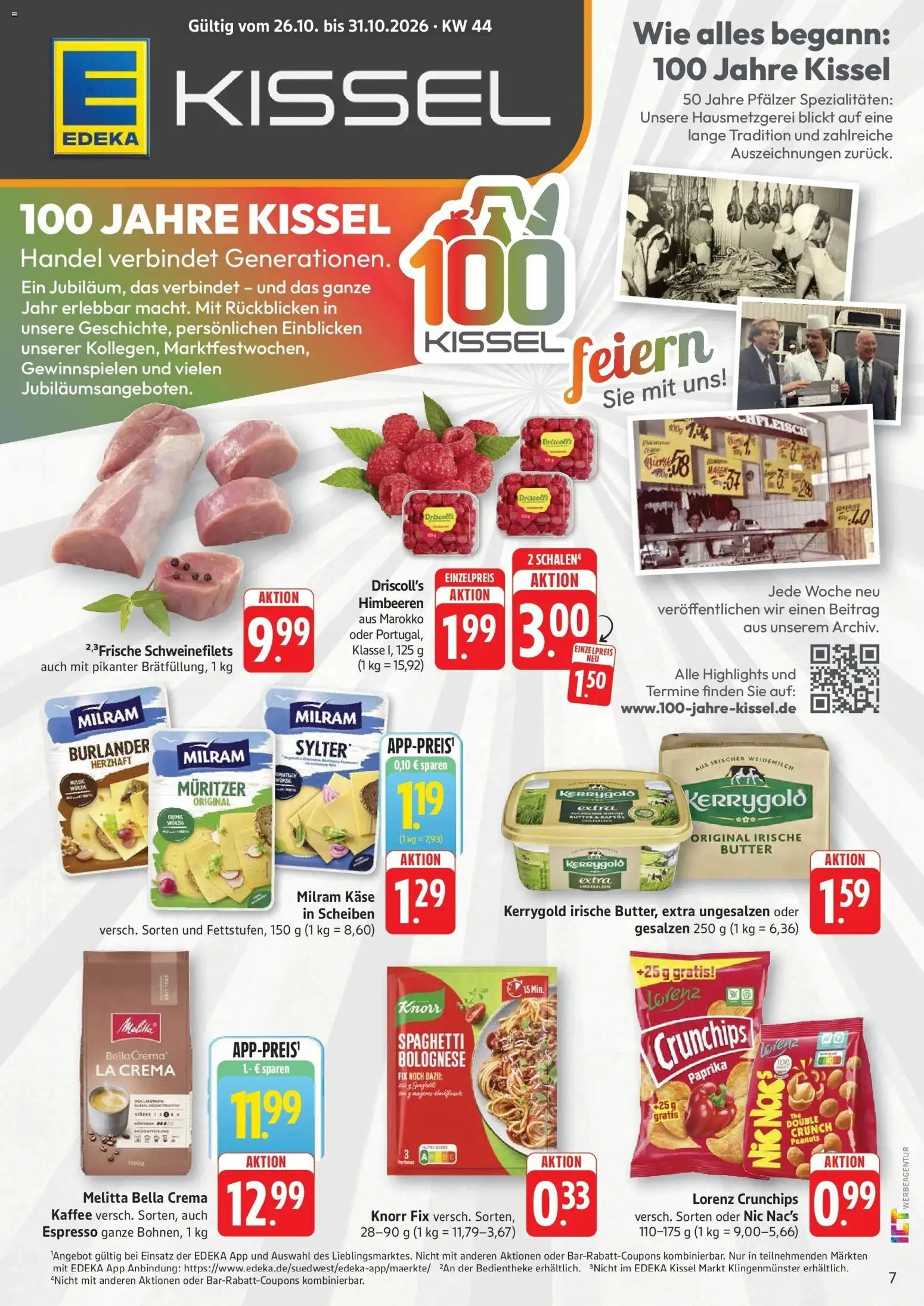 Edeka Prospekt Kröppen (ab 26.10.2026) » Angebote Online | Seite: 7 | Produkte: Himbeeren, Melitta, Spezialitäten, Knorr