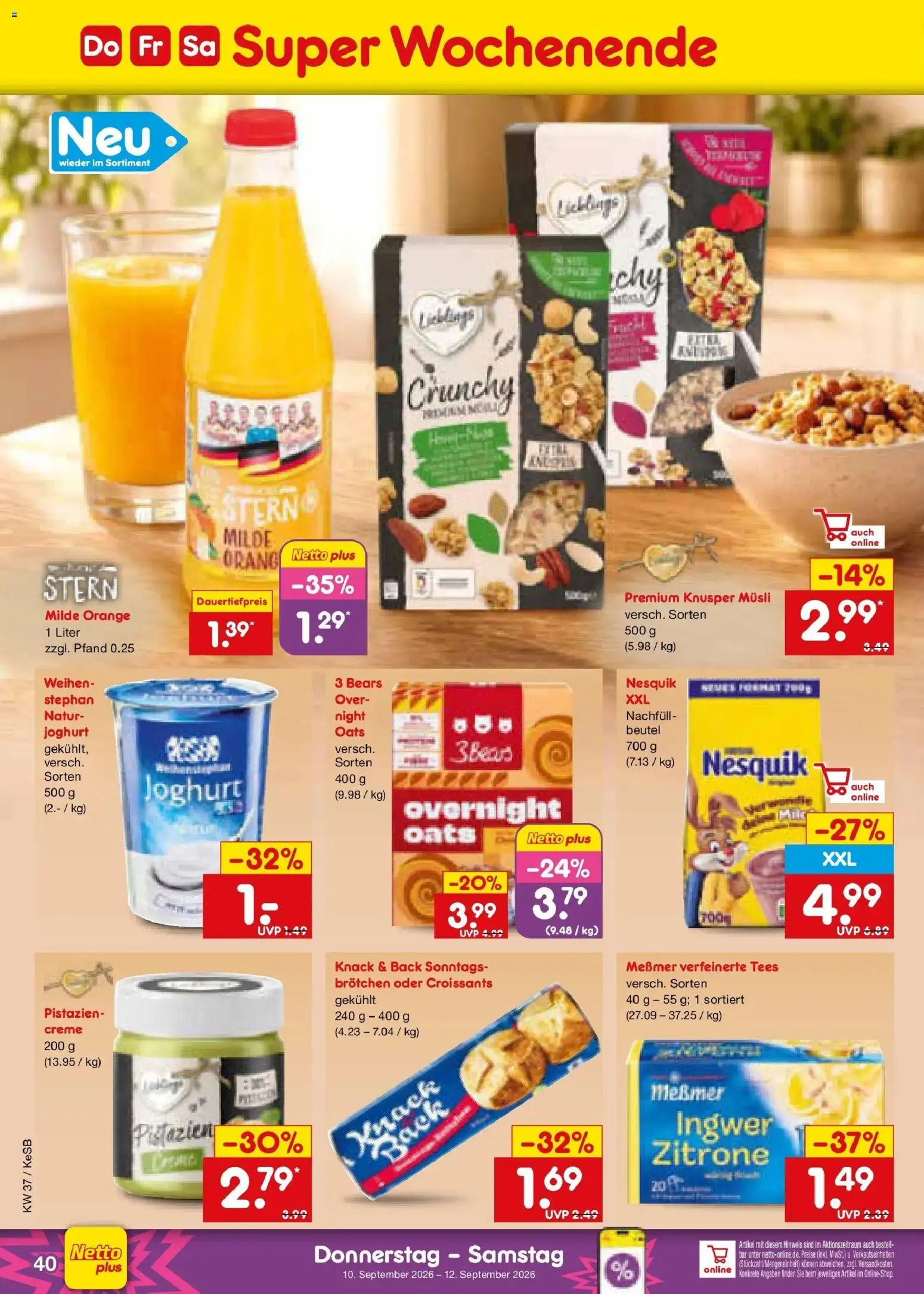 Netto Marken-Discount Prospekt Koblenz – gültig ab 07.09.2026 | Seite: 58 | Produkte: Nesquik, Joghurt, Messmer, Zitrone