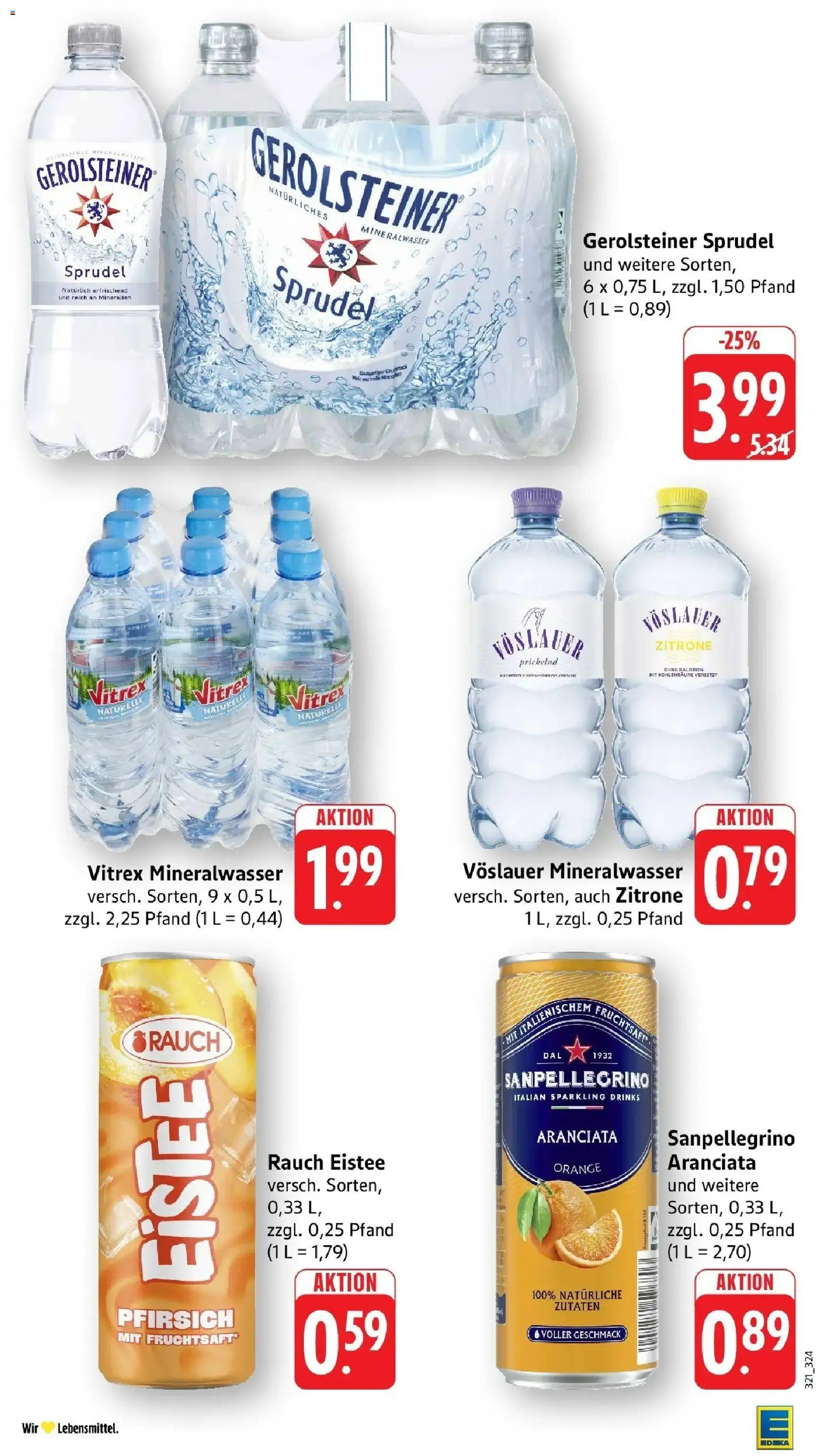 Edeka prospekt Bitburg – gültig ab 01.06.2026 | Seite: 29 | Produkte: Mineralwasser, Pfirsich, Fruchtsaft, Gerolsteiner