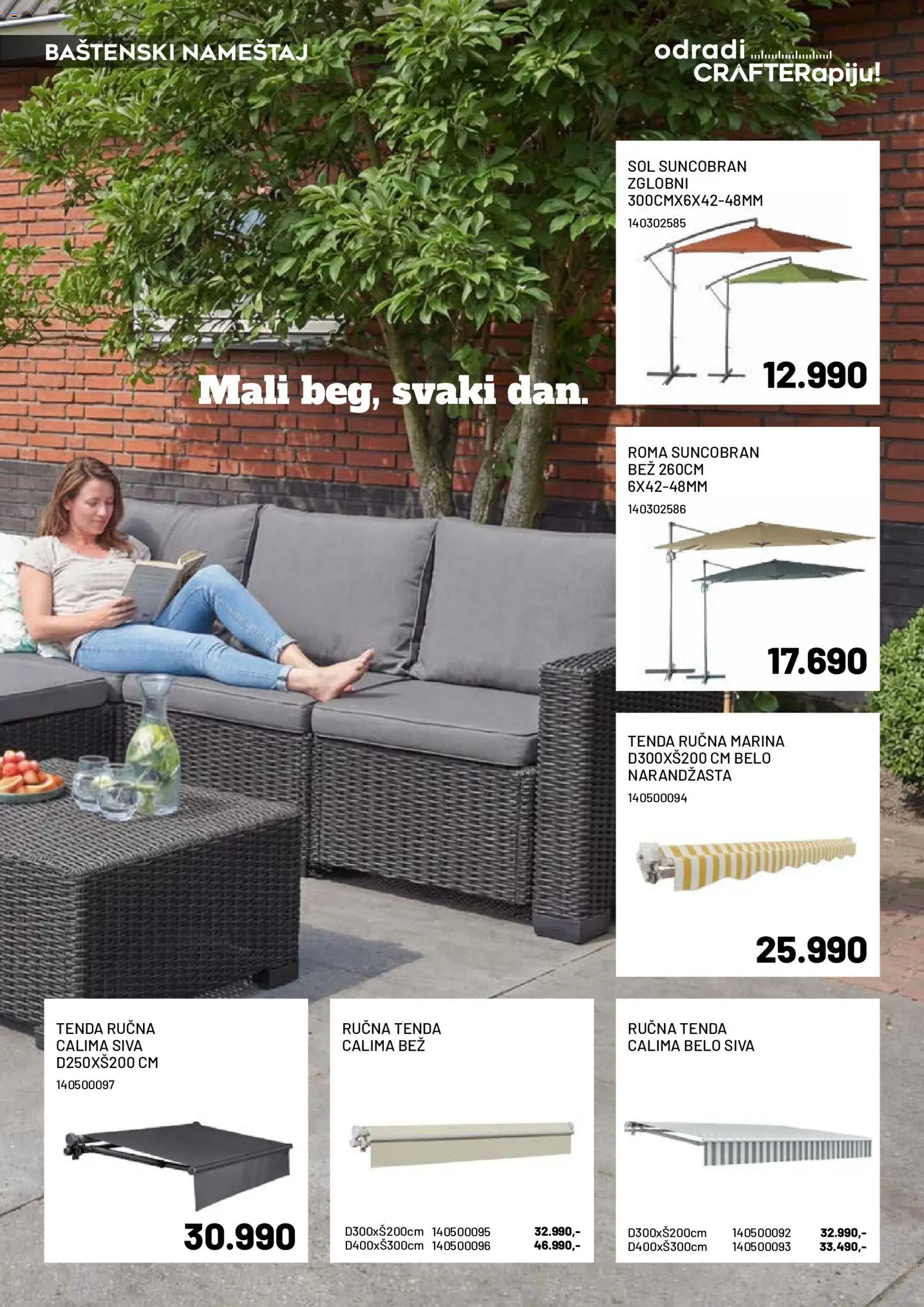 Crafter katalog - važi od 20.04.2026 | Strana: 9 | Proizvode: Suncobran