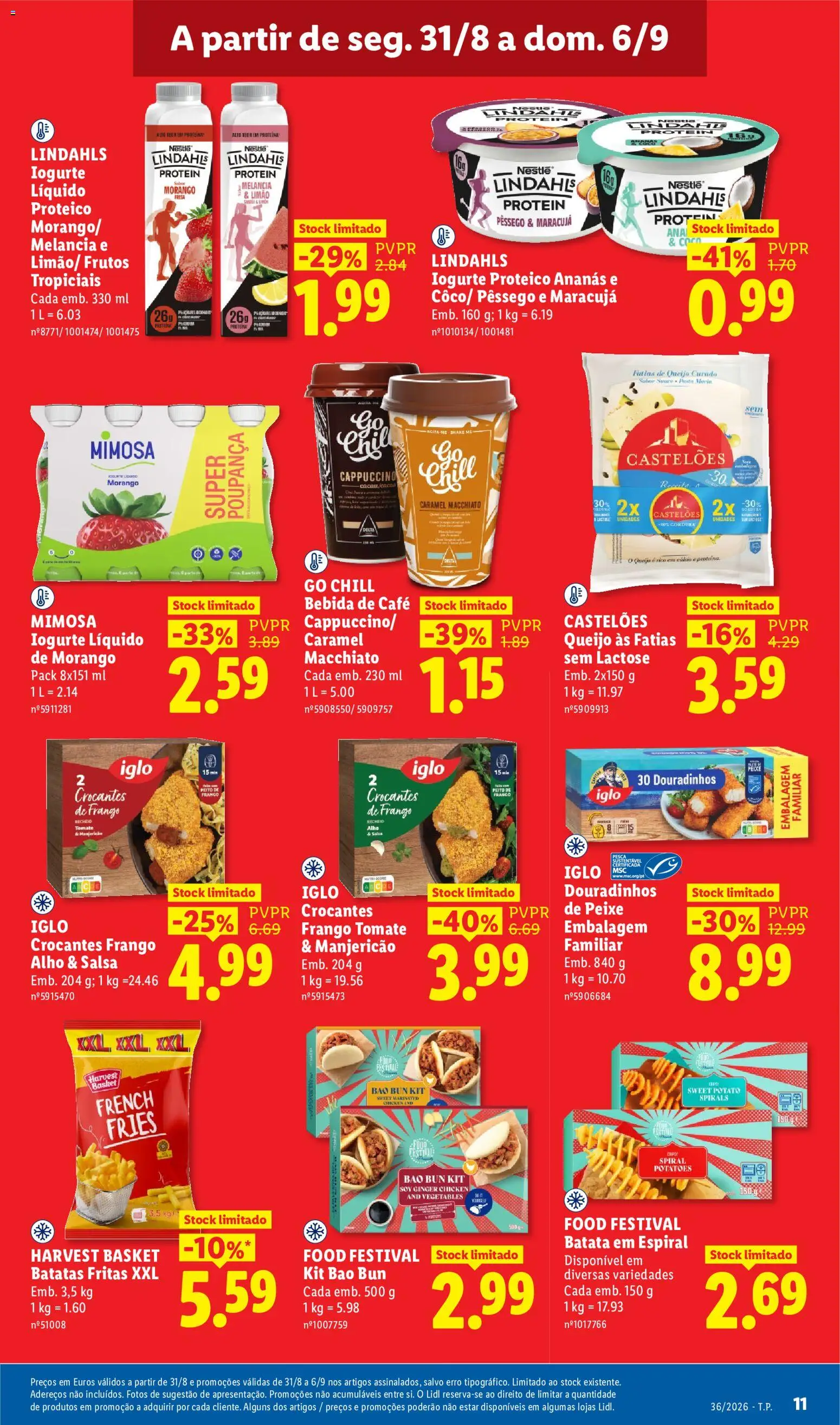 Lidl folheto │ válido de 31/08/2026 | Página: 11 | Produtos: Cálcio, Cappuccino, Nestlé, Proteina