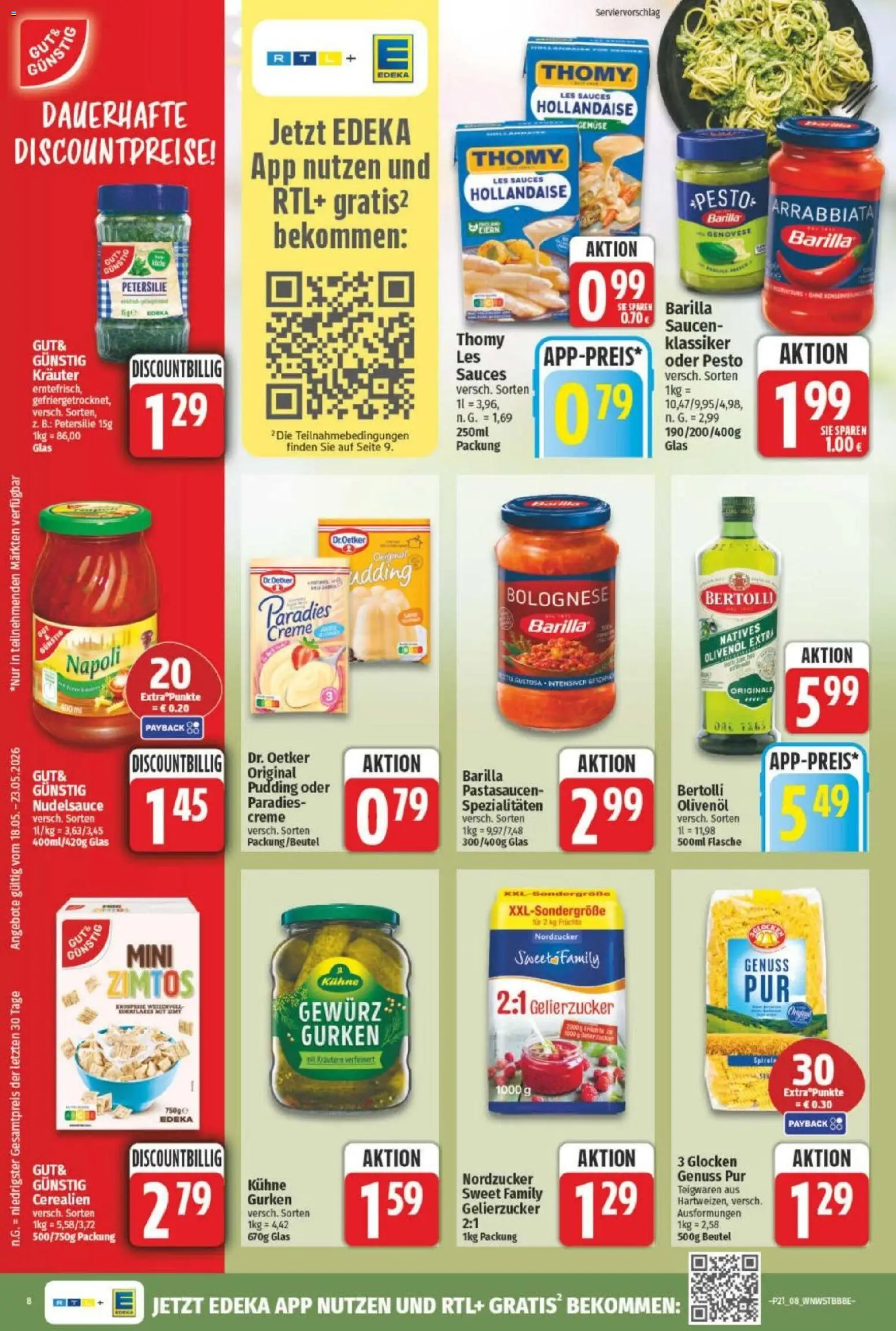 NP Discount Prospekt – gültig ab 18.05.2026 | Seite: 10 | Produkte: Barilla, Creme, Gemüse, Gurken