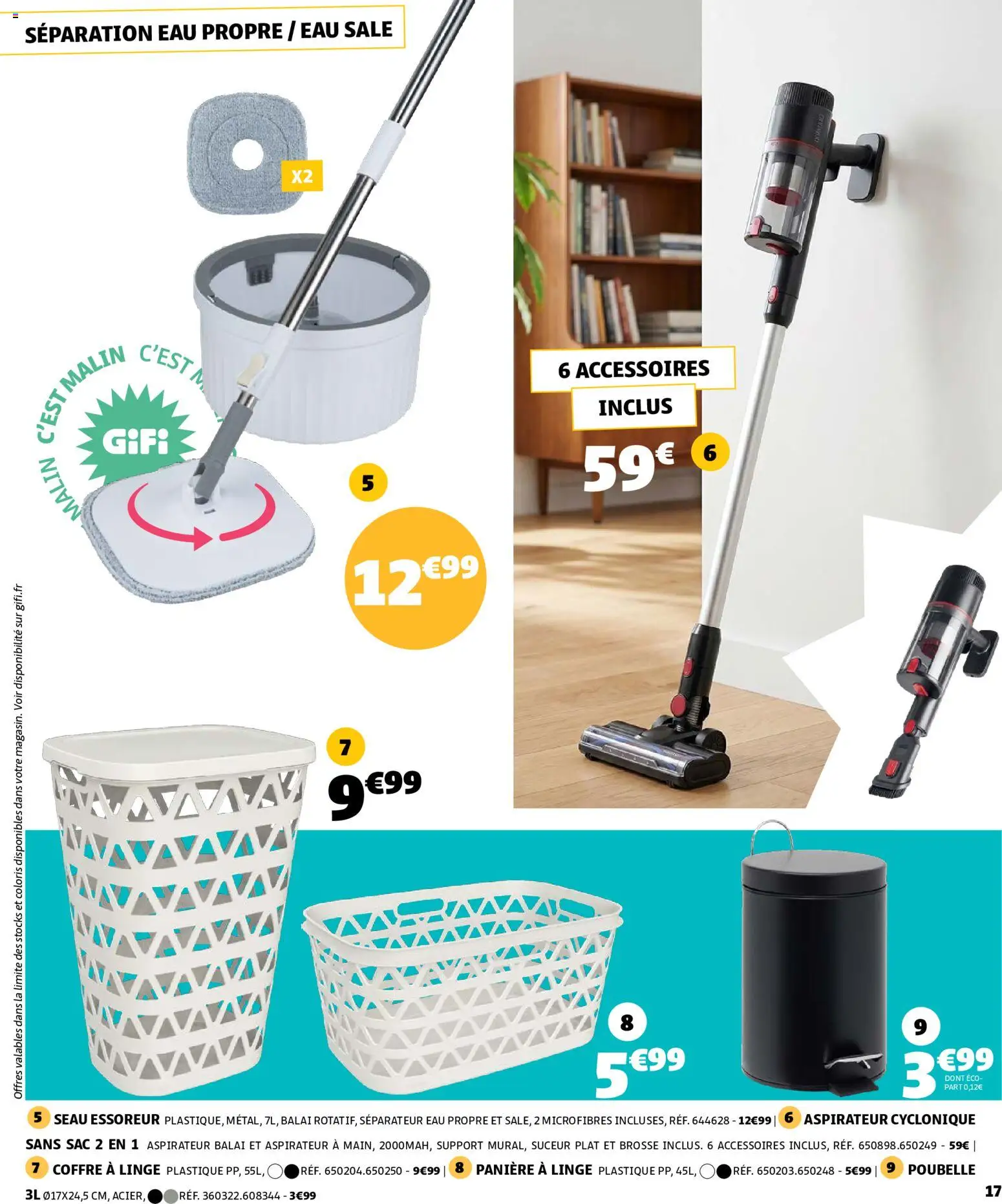 {H1} | Page: 17 | Produits: Sac, Brosse, Balai, Aspirateur balai