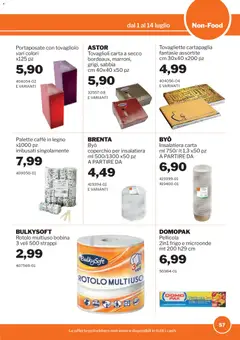 Anteprima del volantino Sogegross volantino valido a partire dal 01/07/2026 | Pagina: 57 | Prodotti: Microonde, Caffè, Portaposate, Tovagliette