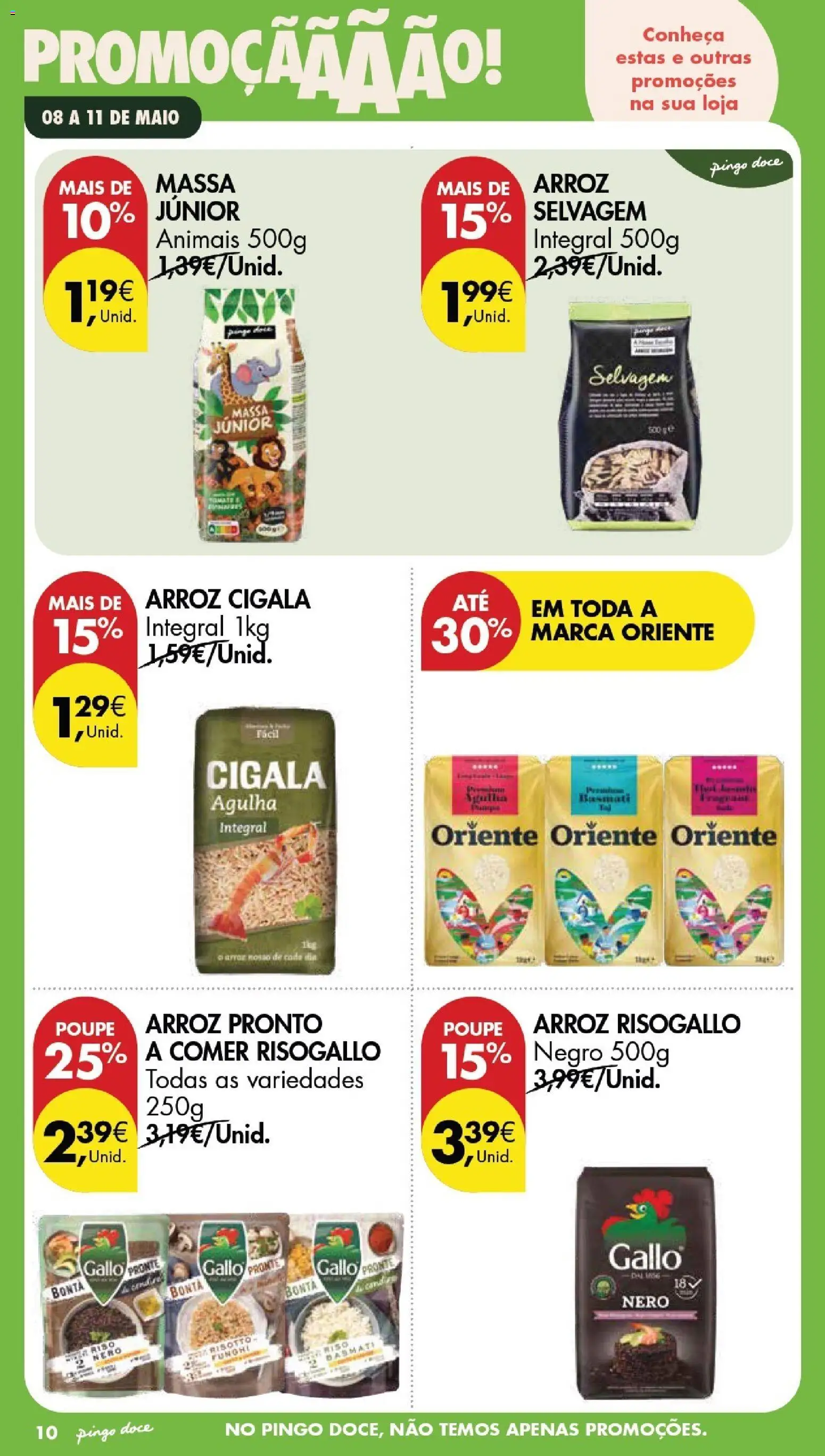 Pingo Doce Poupe este Fim de Semana │ válido de 08.05.2026 | Página: 10 | Produtos: Arroz, Massa