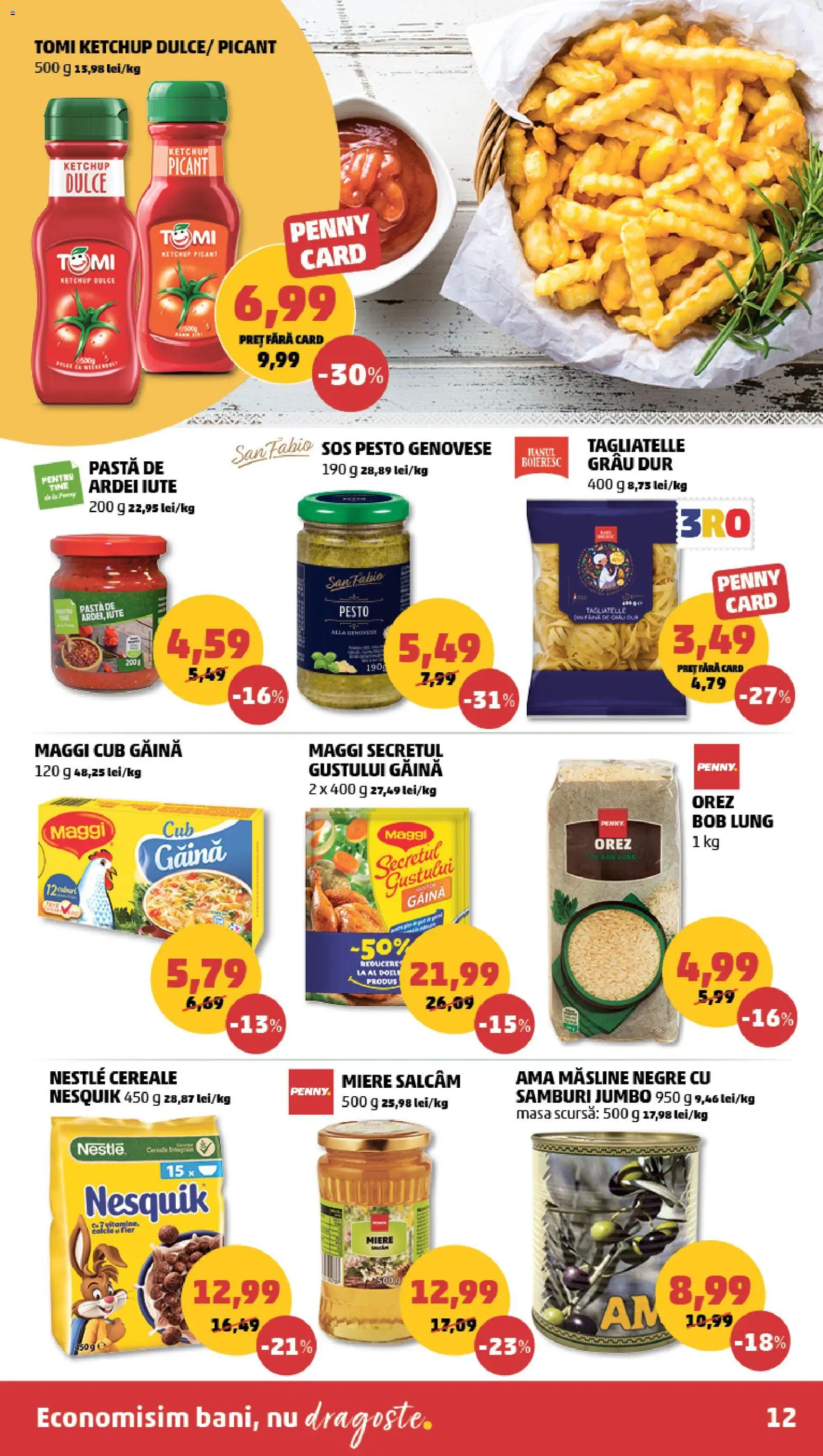 Noul catalog PENNY – valabil de la 19.08.2026 | Pagină: 12 | Produse: Miere, Masă, Cutie, Măsline