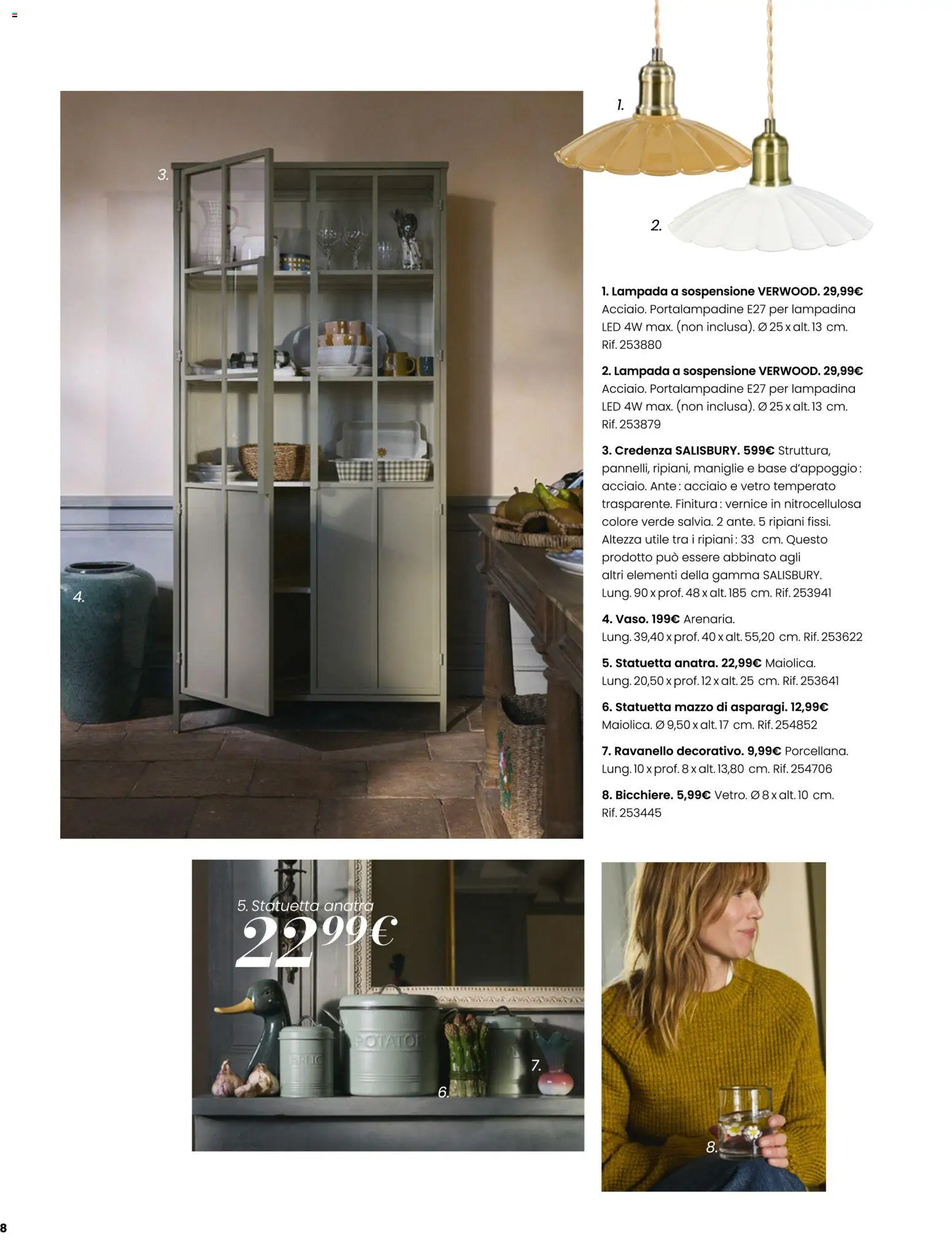 Volantino Maisons du Monde del 23/09/2026 | Pagina: 8 | Prodotti: Anatra, Credenza, Lampada