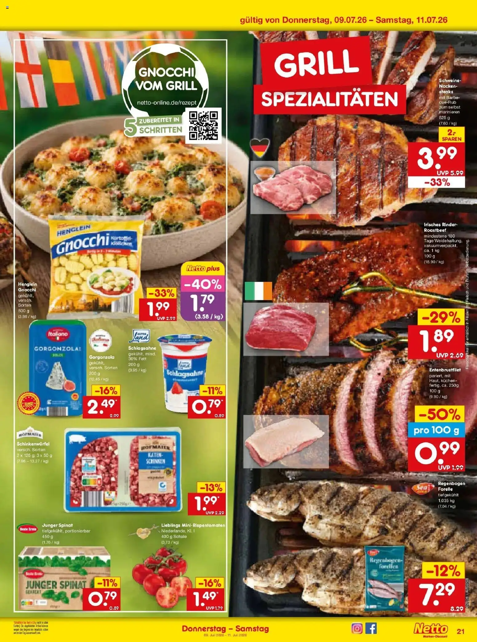 Netto Marken-Discount - Netto: Wochenangebote – gültig ab 05.07.2026 | Seite: 37 | Produkte: Grill, Roastbeef, Kuchen, Fleisch