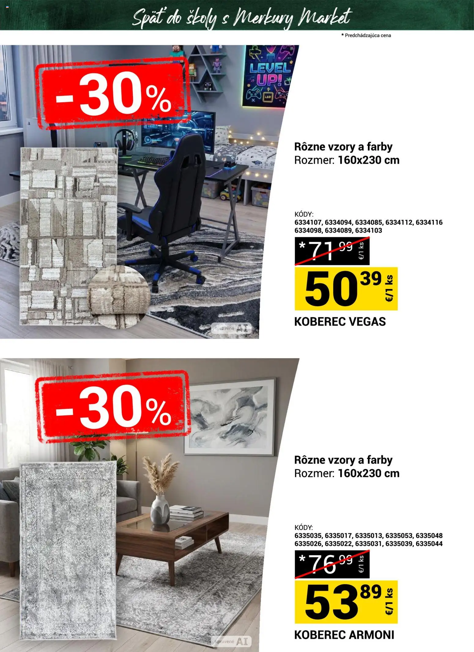 Nové Merkury Market akcie – leták je platný od 22.08.2026 | Strana: 4 | Produkty: Koberec
