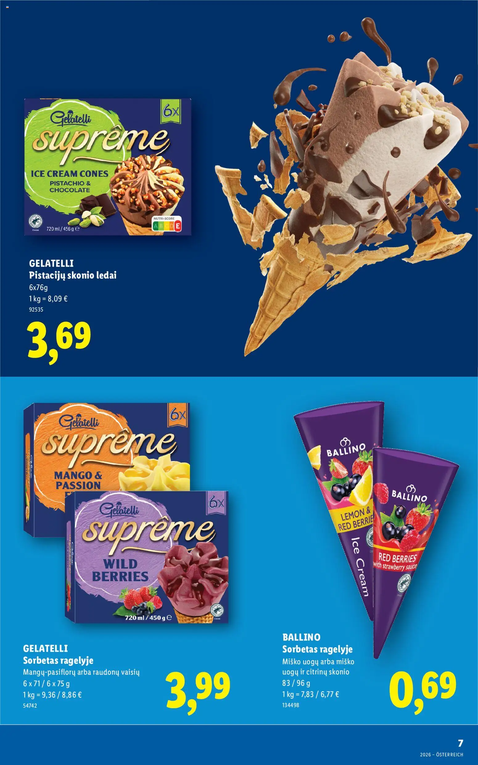 LIDL akcijos nuo 08.06.2026 | Puslapis: 7 | Prekių: Ledai