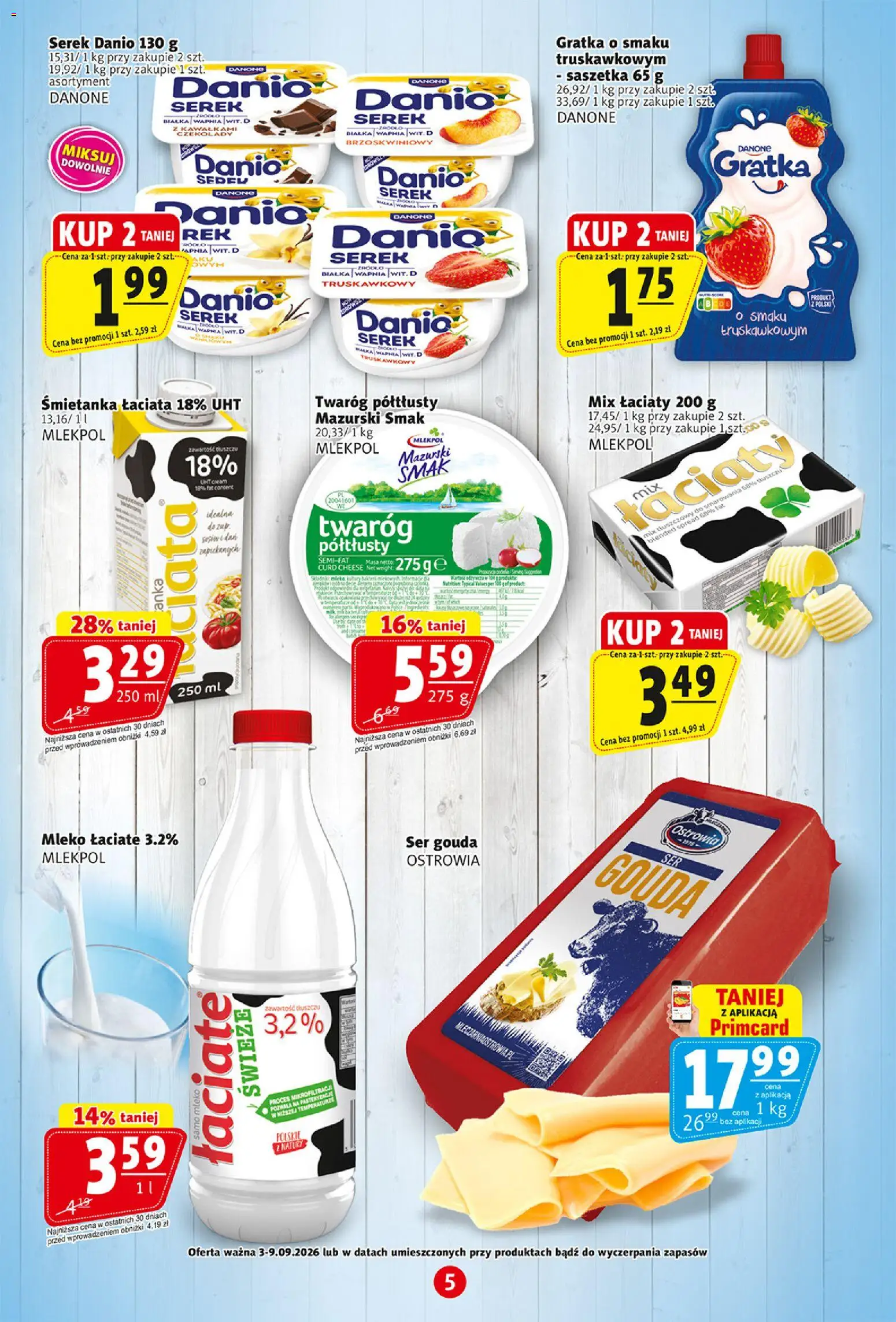 Prim Market gazetka od 03.09.2026 | Strona: 5 | Produkty: Czekolady, Serek, Ser, Ser gouda