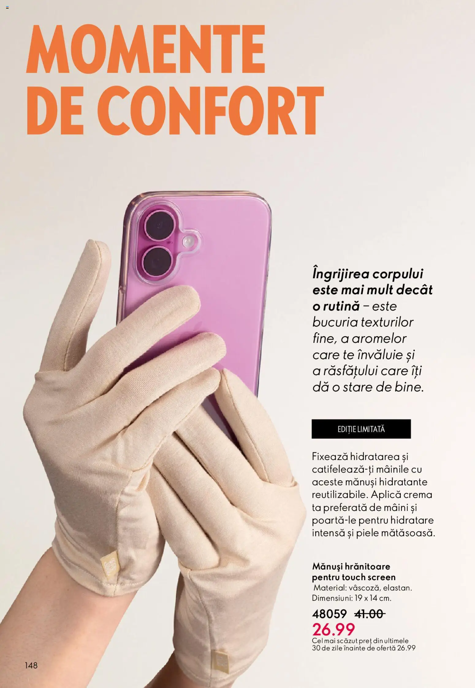 Noul catalog Oriflame – valabil de la 06.05.2026 | Pagină: 148 | Produse: Mănuși, Cremă