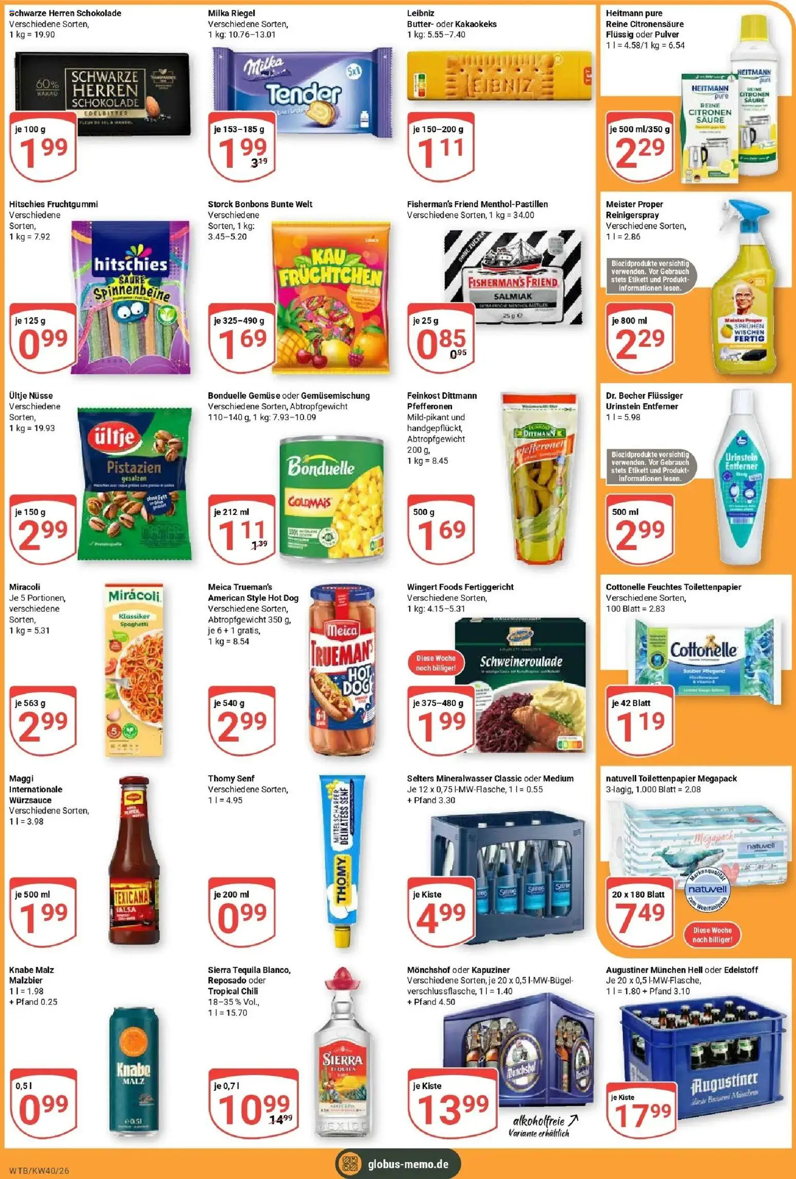 Globus Prospekt Wächtersbach (ab 28.09.2026) » Angebote online | Seite: 5 | Produkte: Milka, Meica, Tequila, Nüsse