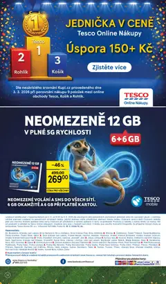Náhled letáku Tesco leták - Hypermarket od 03.06.2026 | Strana: 32 | Produkty: Rohlík, Košík, Karty