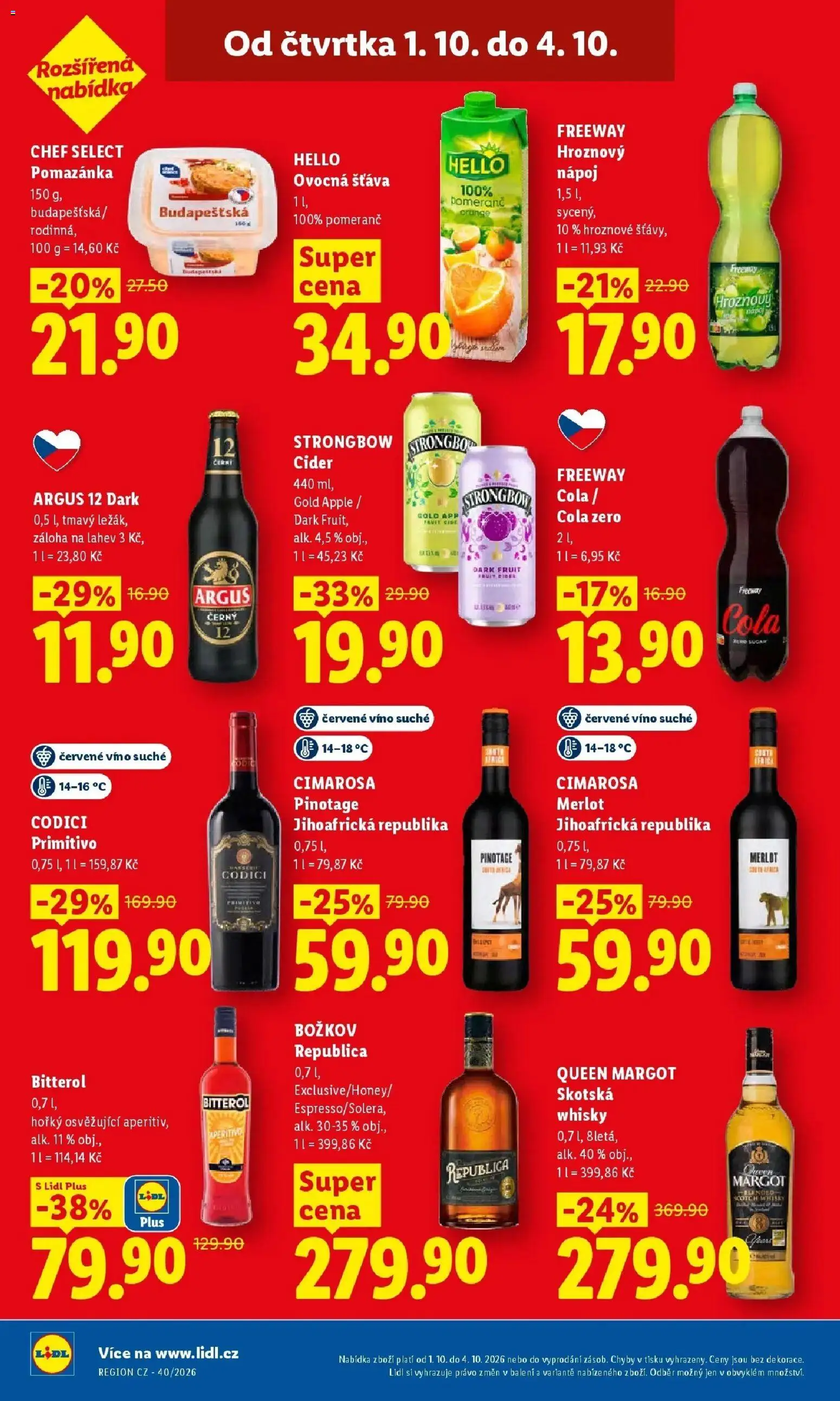 Lidl leták od 01.10.2026 - Nový akční leták | Strana: 32 | Produkty: Merlot, Cider, Primitivo, Pomazánka