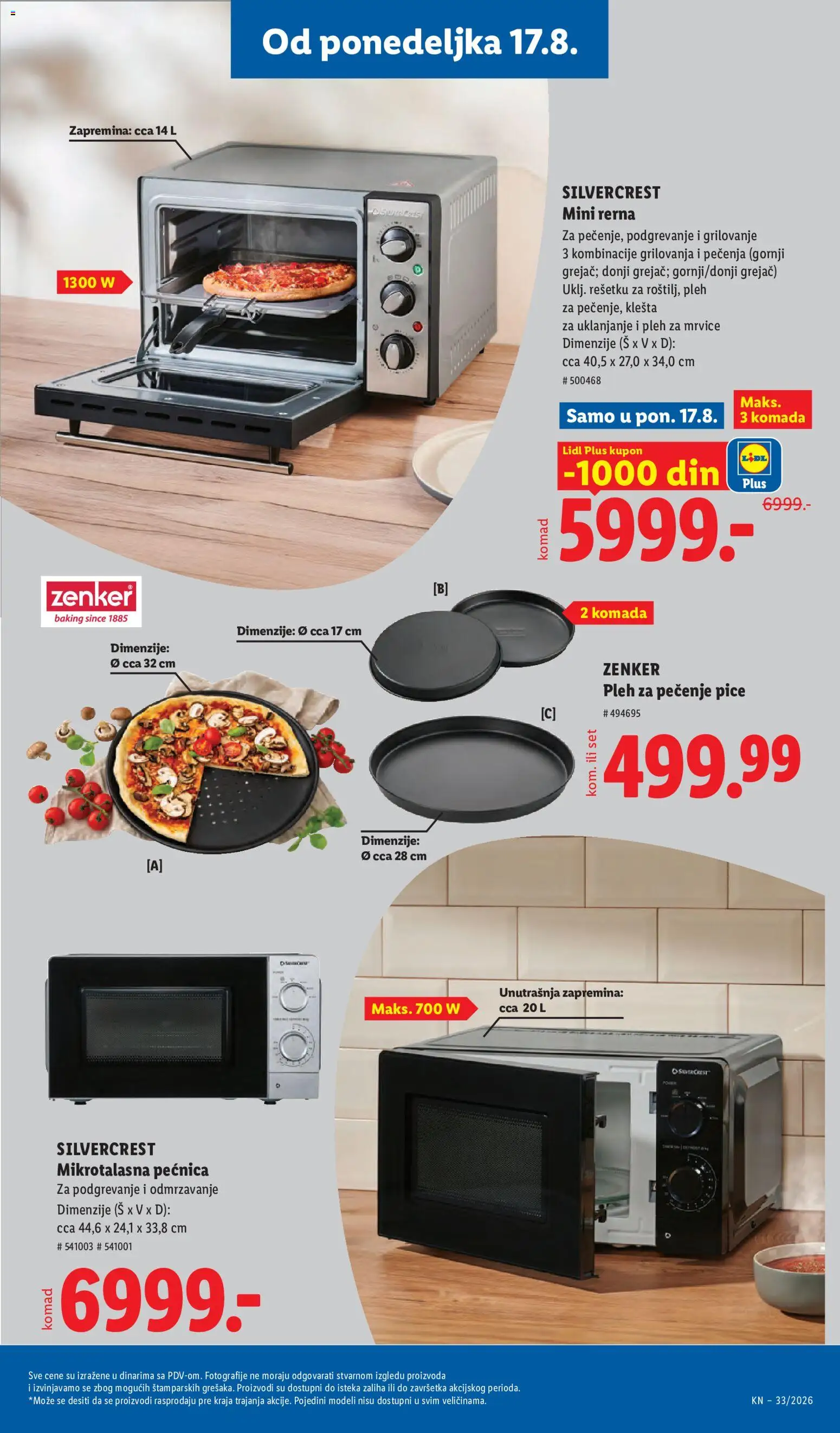 Lidl katalog - važi od 13.08.2026 | Strana: 95 | Proizvode: Silvercrest, Pećnica, Piće, Mikrotalasna pećnica