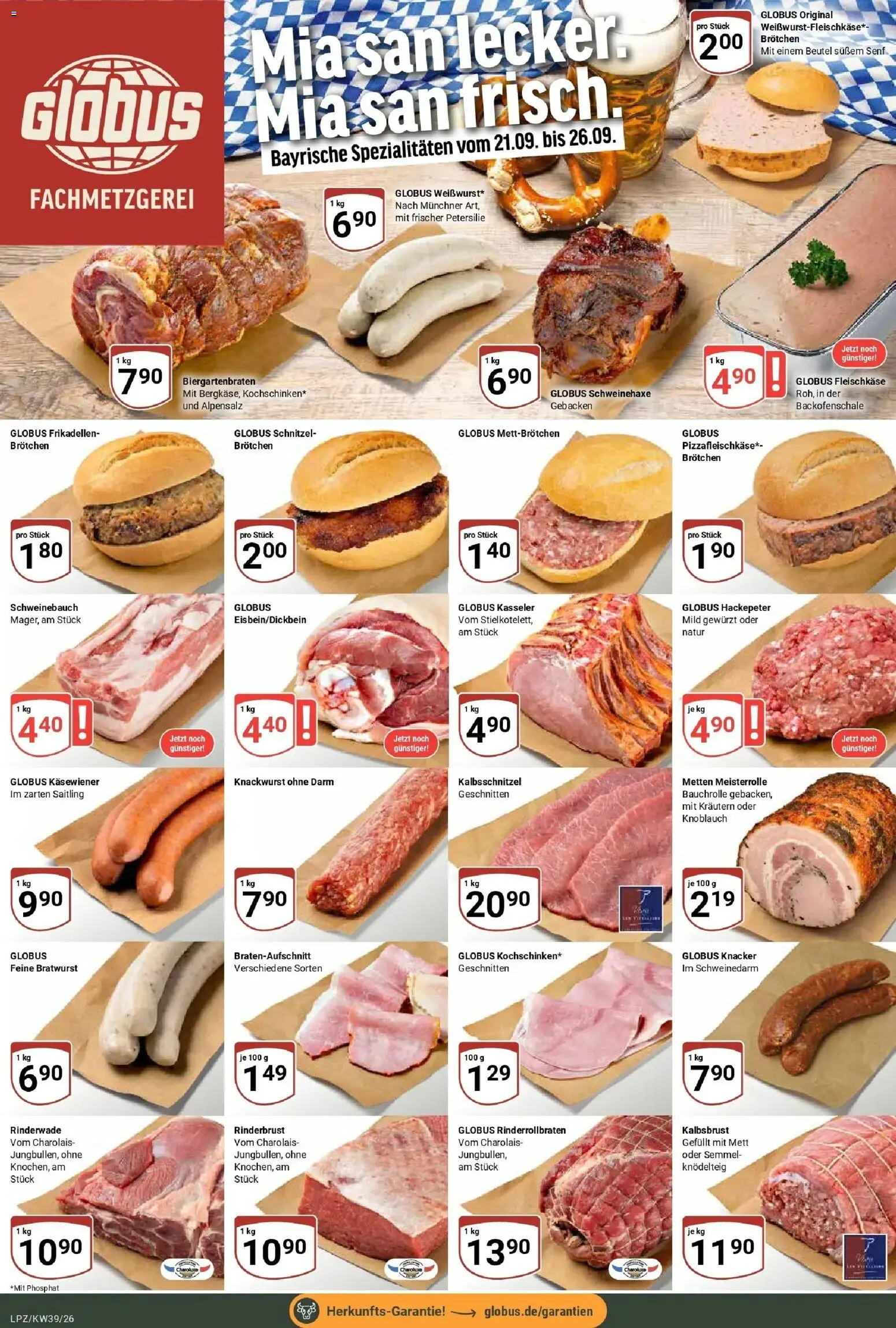 Globus Prospekt Leipzig (ab 21.09.2026) » Angebote online | Seite: 11 | Produkte: Spezialitäten, Schweinebauch, Bratwurst, Schnitzel