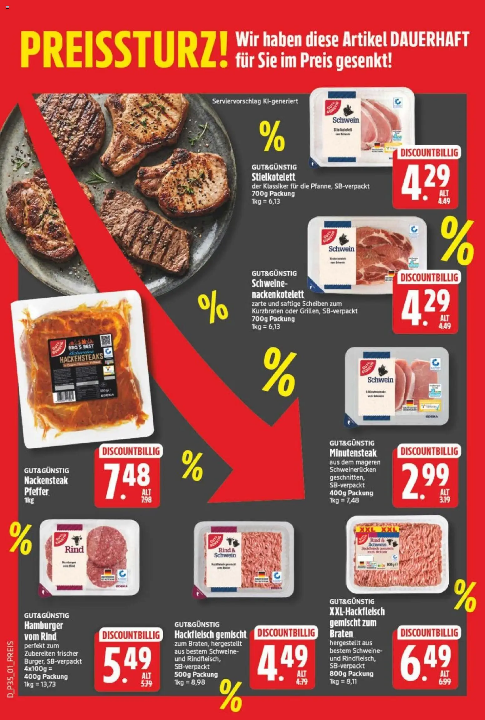 NP Discount - Blaetterkatalog – gültig ab 24.08.2026 | Seite: 3 | Produkte: Nackensteaks, Schweinerucken, Hackfleisch