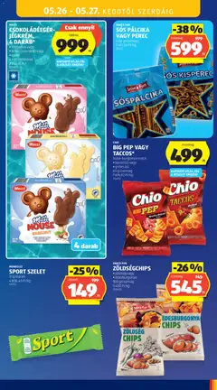 SNACK FUN ZÖLDSÉGCHIPS, zöldség vagy édesburgonya, 100 g/csomag - amely érvényes a következő dátumtól: 21.05.2026 | Oldal: 39