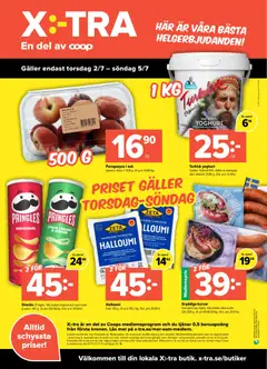 Coop X:-TRA erbjudanden - Förhandsvisning av reklamblad från butik Coop X:-TRA aktuell från 29/06/2026 | Sida: 4 | Produkter: Pringles, Galler, Halloumi, Yoghurt