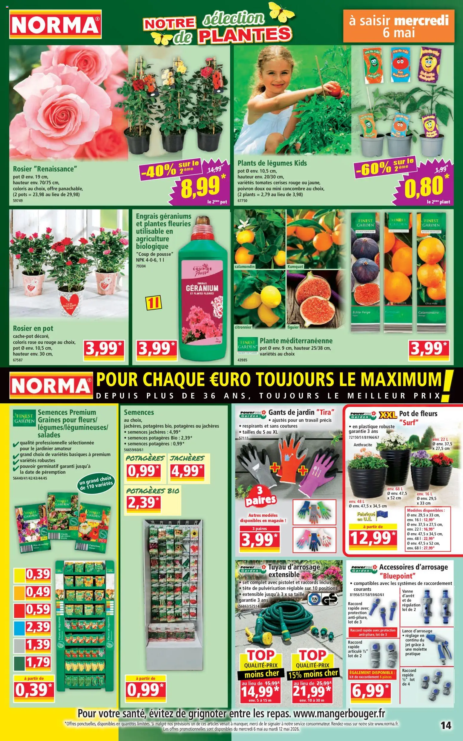 {H1} | Page: 14 | Produits: Concombre, Rosier, Plantes, Gants