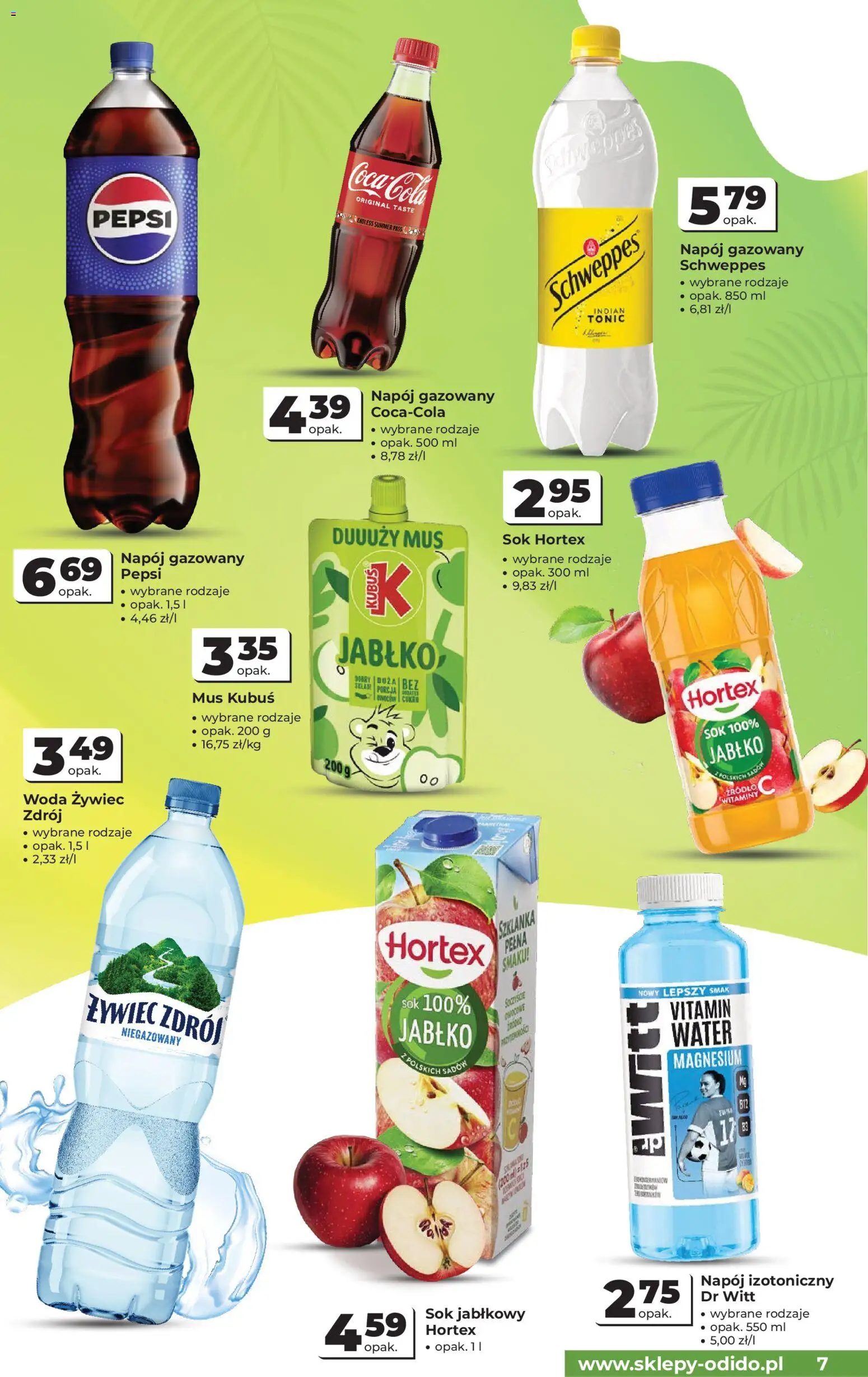 Odido gazetka od 19.08.2026 | Strona: 7 | Produkty: Kubuś, Tonic, Sok, Woda