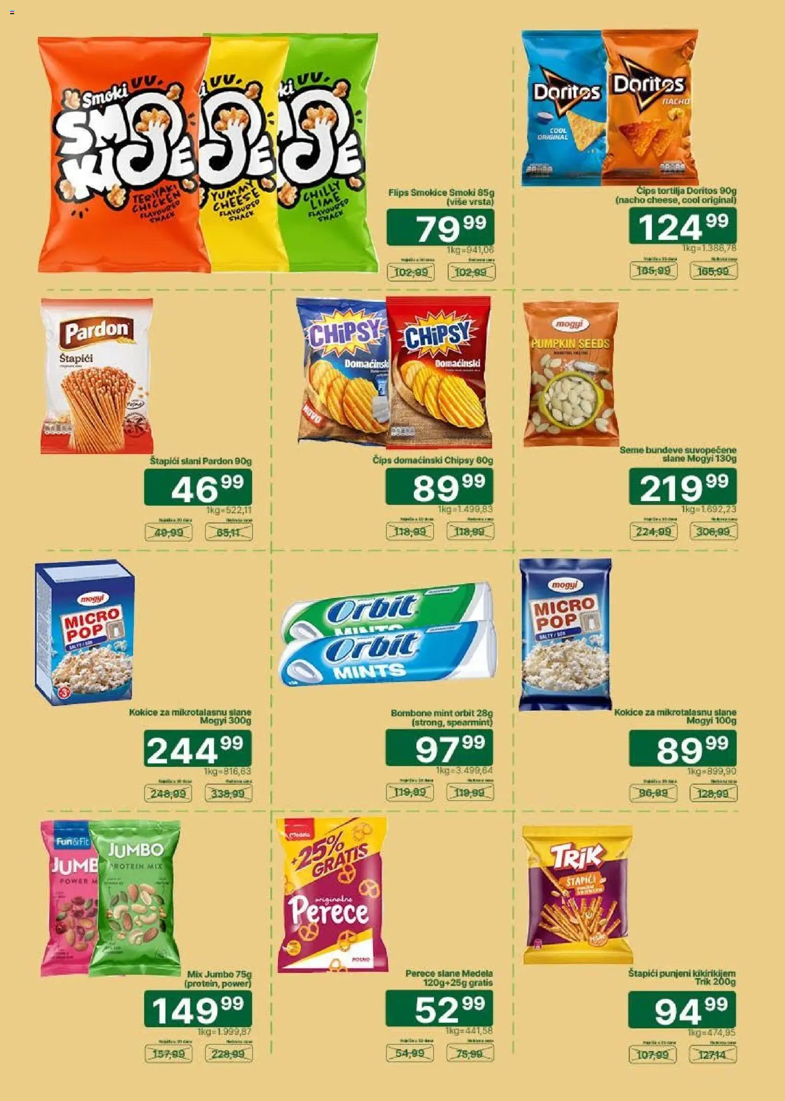 Univerexport katalog - važi od 20.07.2026 | Strana: 20 | Proizvode: Bombone, Čips, Protein, Tortilja